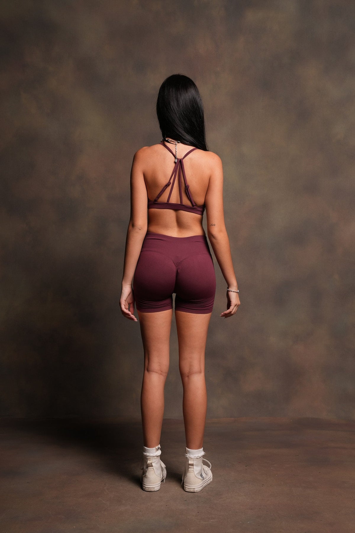 Dual Evey Seamless Bra In Deep Cherry Red