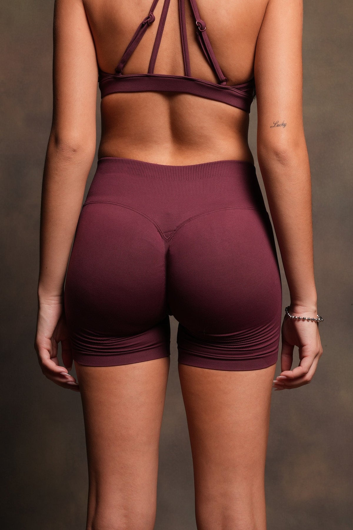 Wolf Pyramid Evey Seamless Shorts In Deep Cherry Red