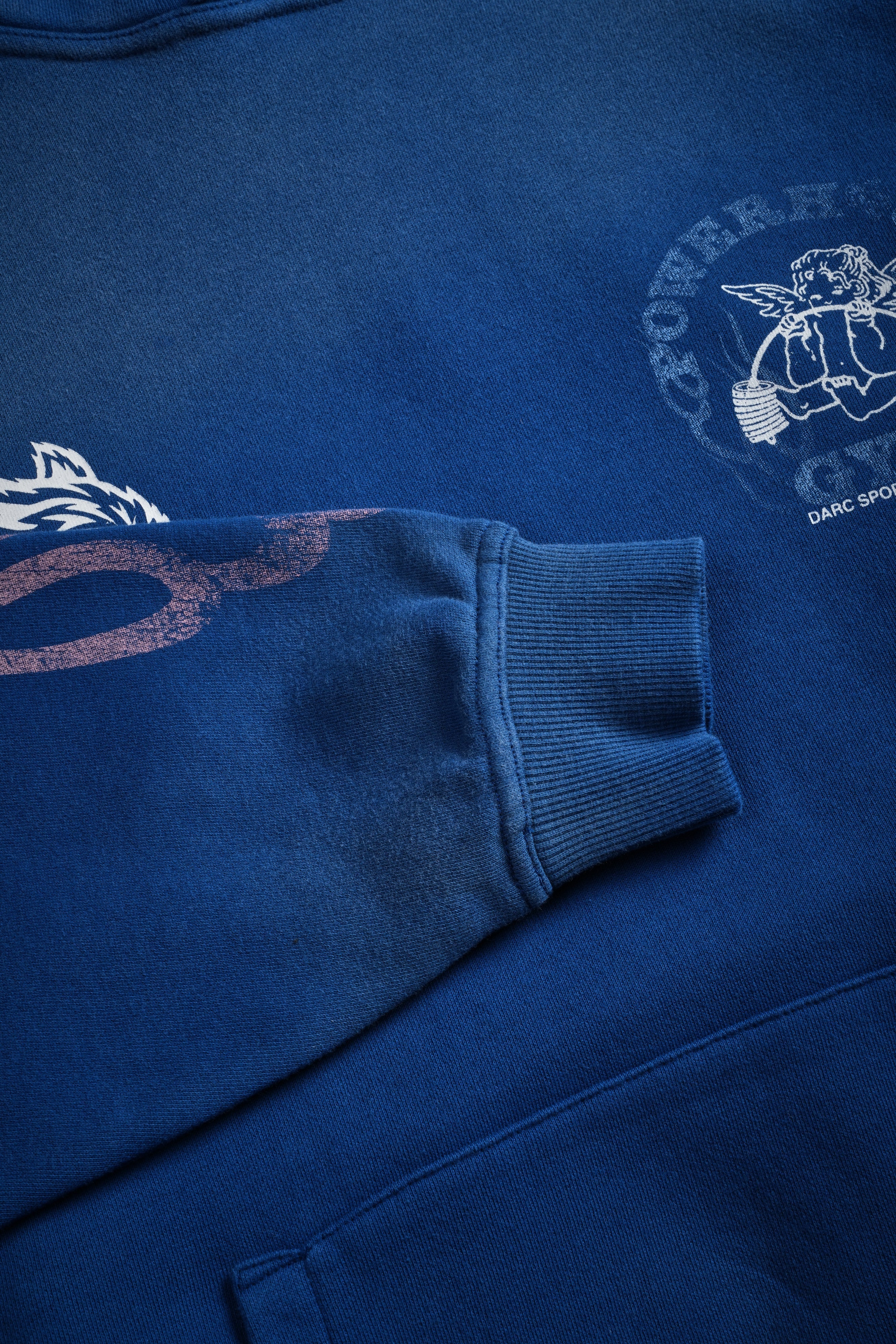 Powerhouse of the Cherub Unisex "Pierce" Hoodie in Darc Cobalt Drift Wash — imagem 12