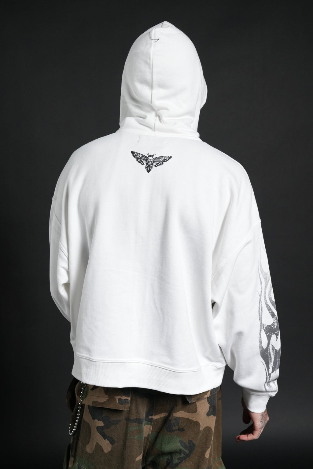 Race Inferno Vex Double Zip Hoodie in Cream — imagem 2
