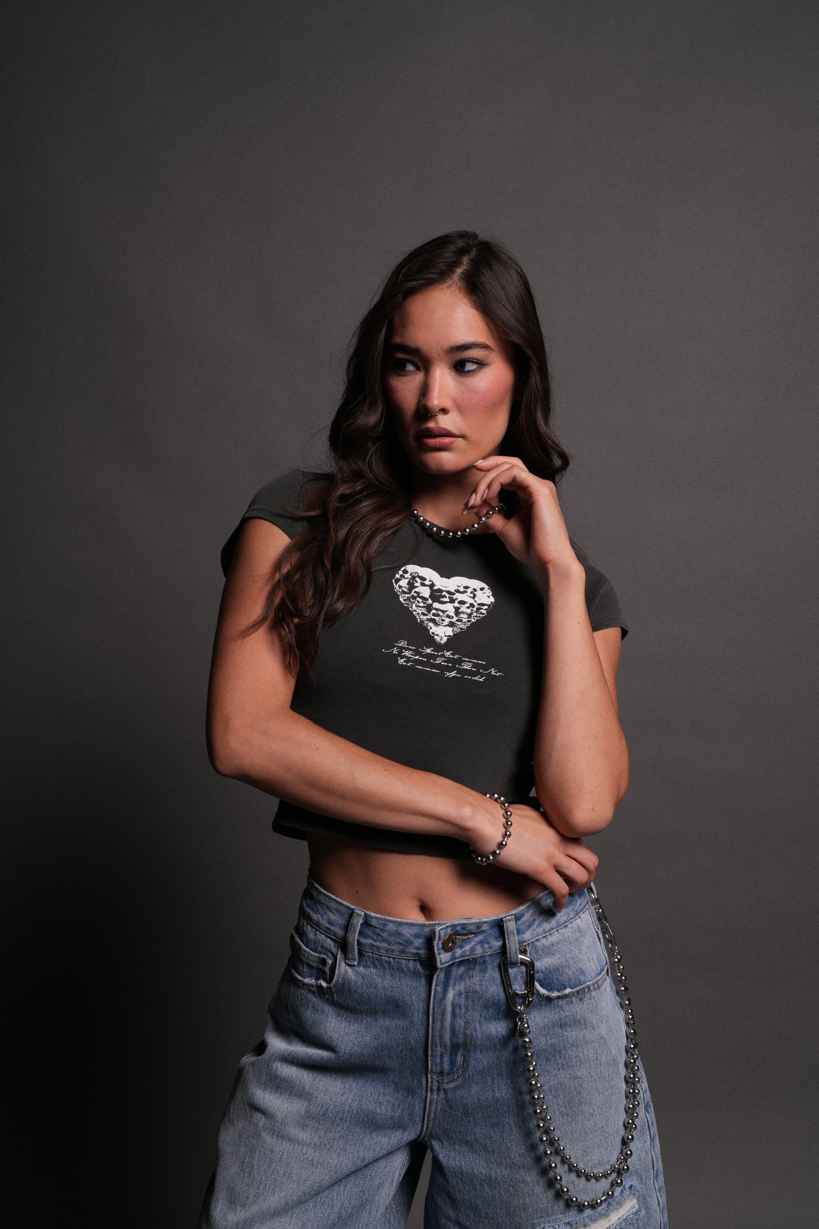 Memento Amore "Baby" Tee in Wolf Gray — imagem 1