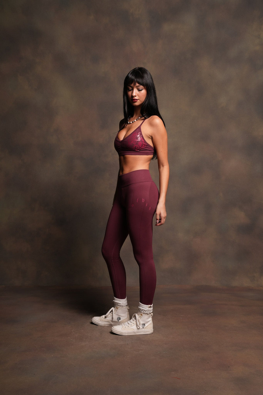 Wolf Pyramid Evey Seamless Leggings In Deep Cherry Red