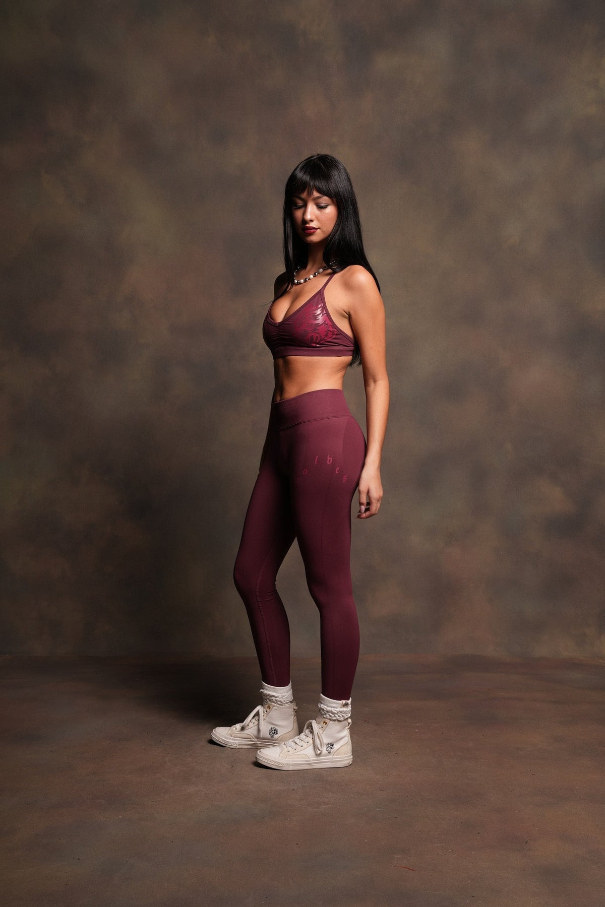 Wolf Pyramid Evey Seamless Leggings In Deep Cherry Red