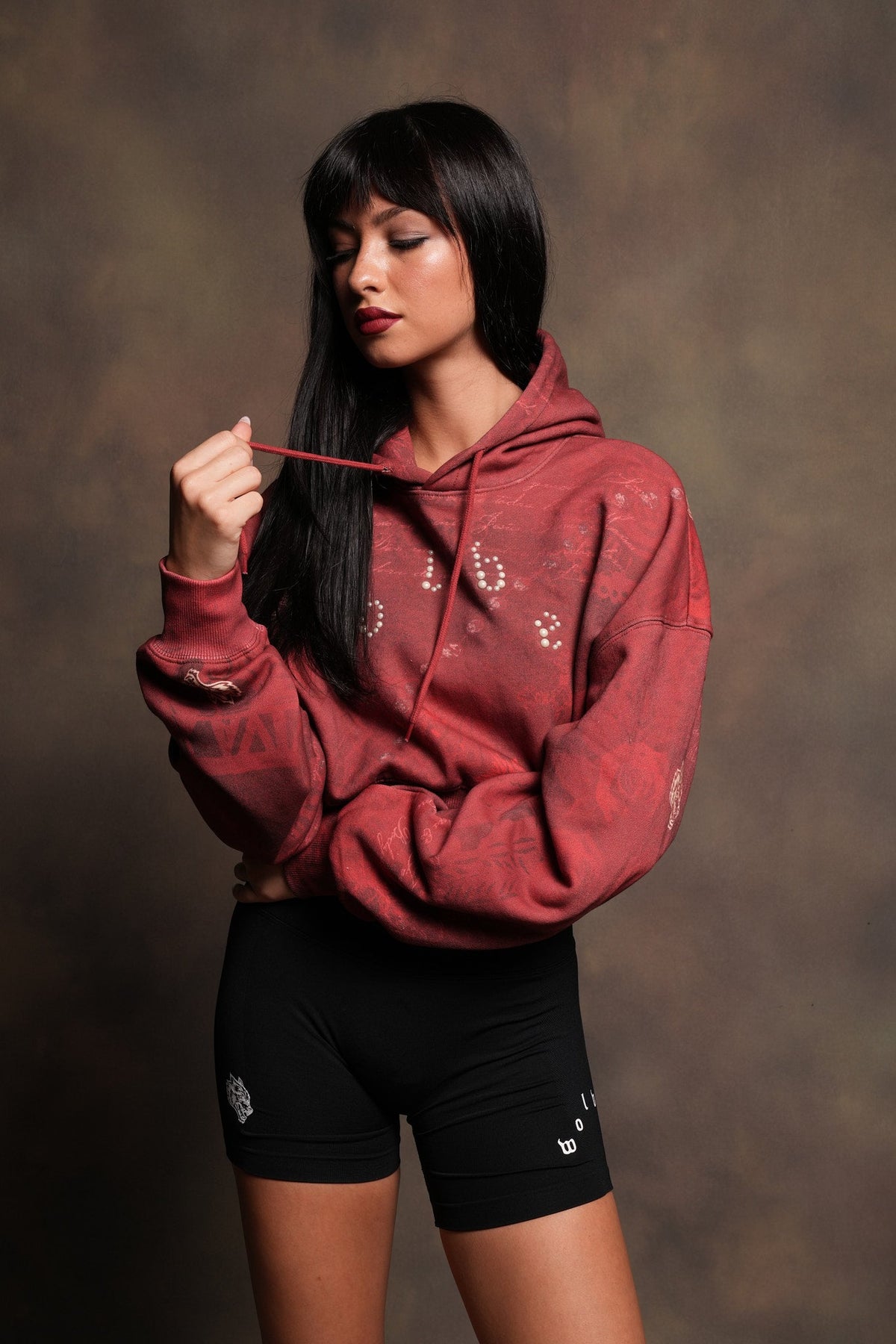 Wolves Pyramid Ava Hoodie In Rosas De Sangre