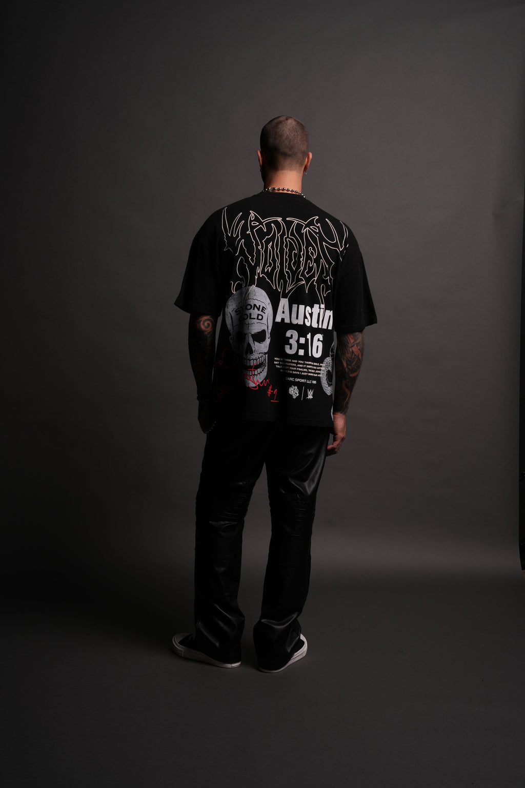 Austin 3:16 "Premium" Oversized Tee in Black — imagem 5
