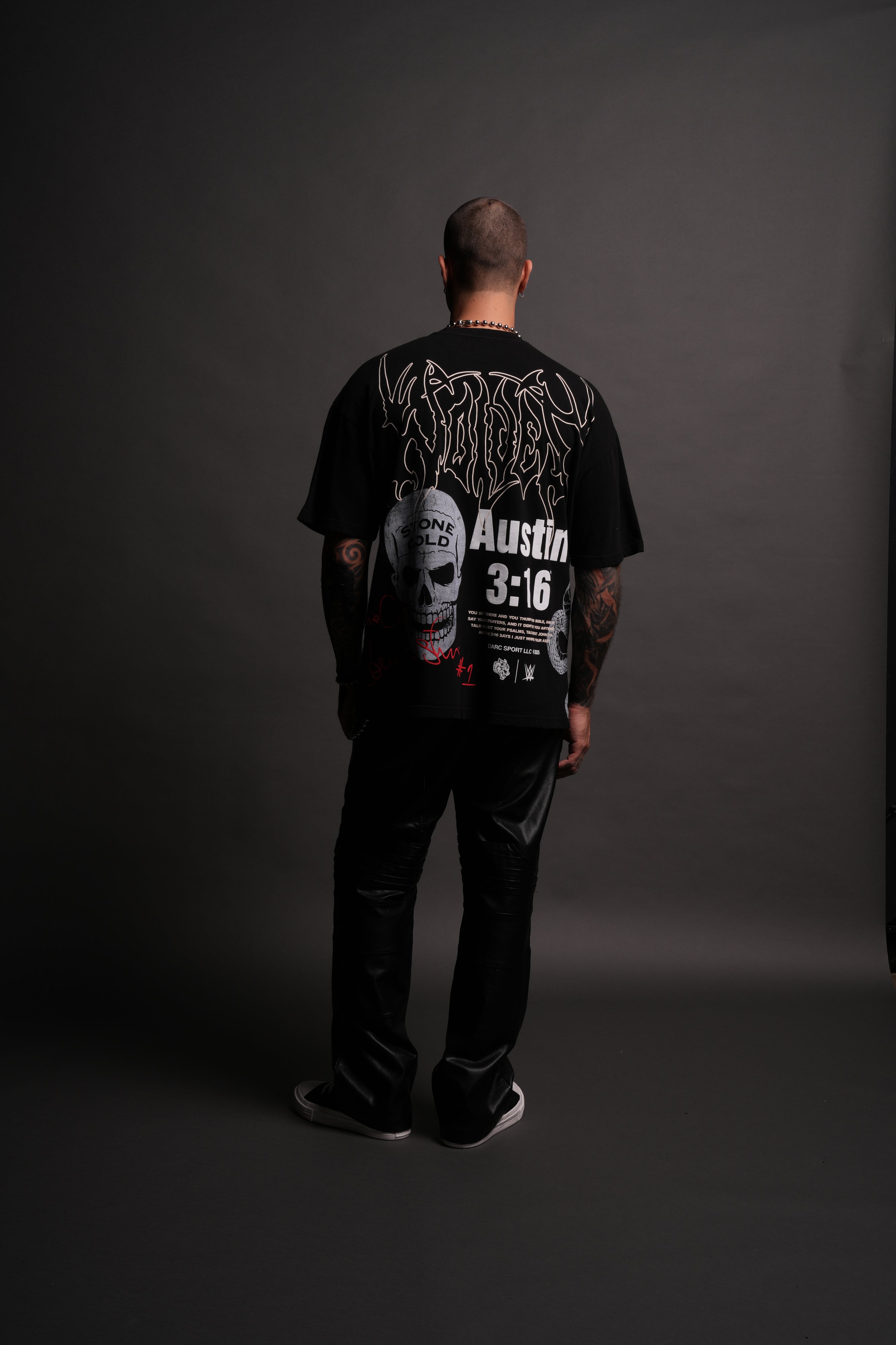 Austin 3:16 "Premium" Oversized Tee in Black — imagem 5