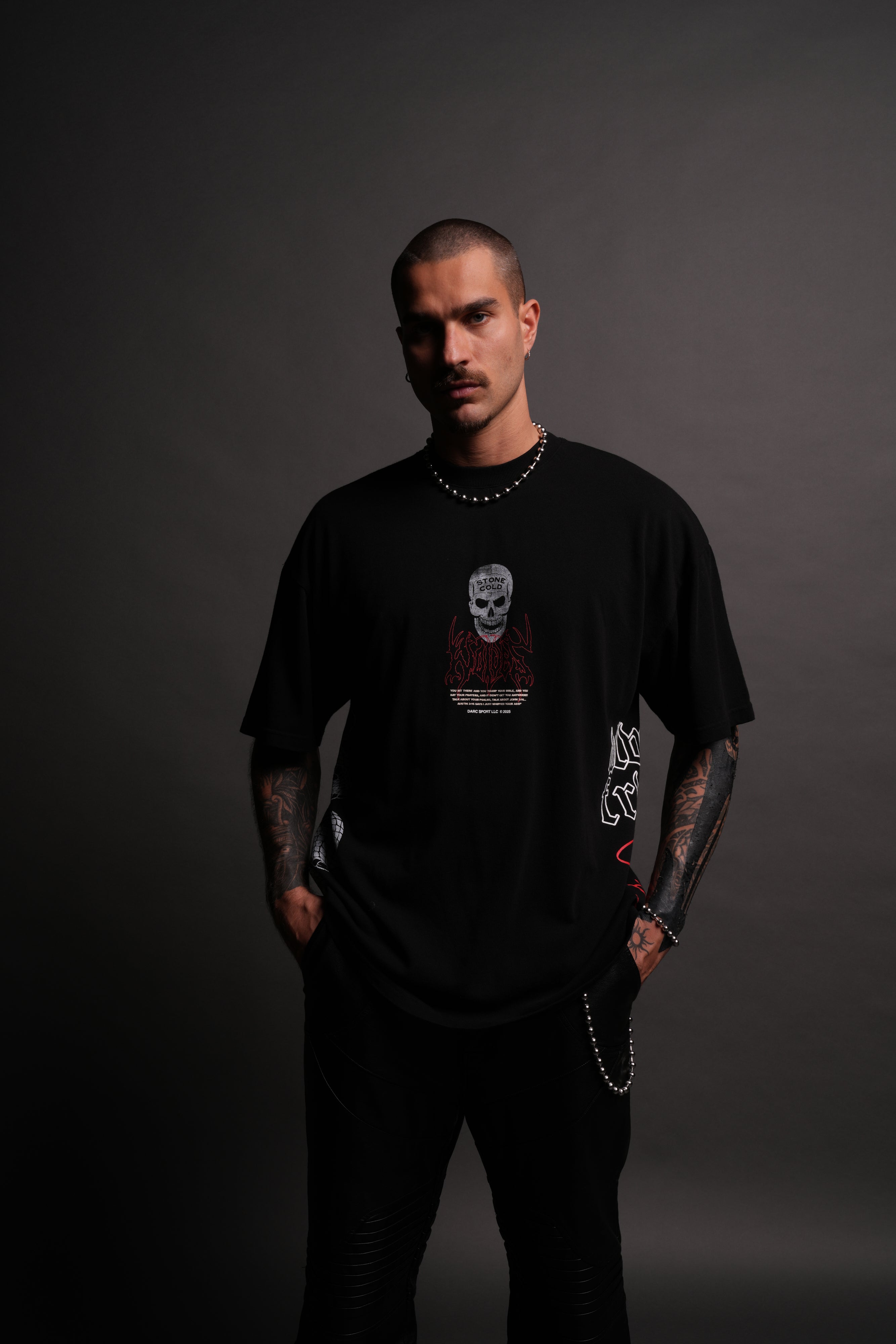 Austin 3:16 "Premium" Oversized Tee in Black — imagem 2
