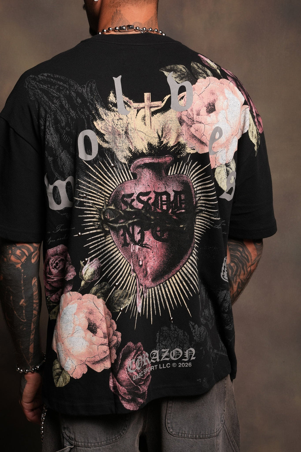 Darc Corazon Premium Oversized Tee In Black