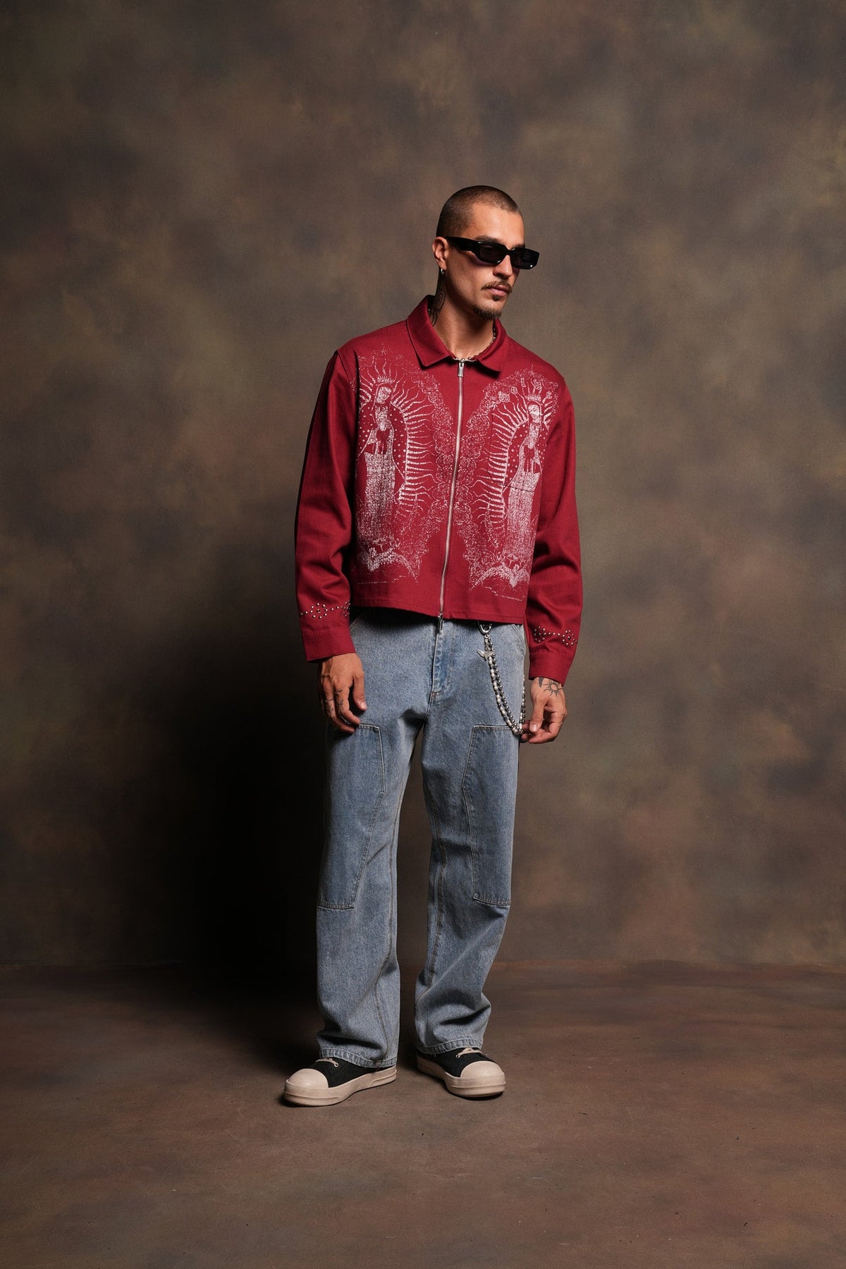 Nuestra Senora Ls Vince Shirt In Cherry Red