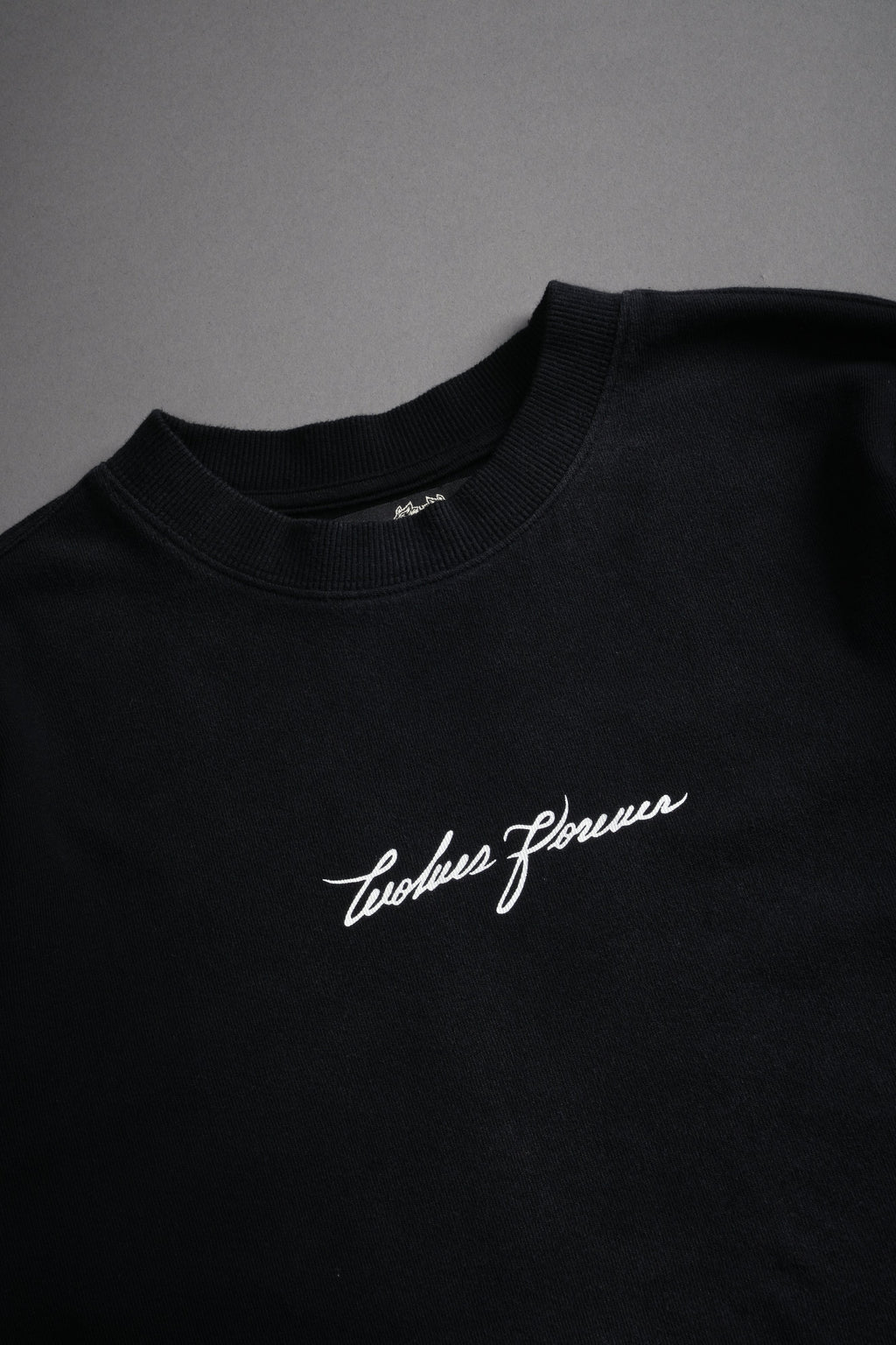 Our Script "Premium" (Cropped) Tee in Black Spine Sun Fade — imagem 8