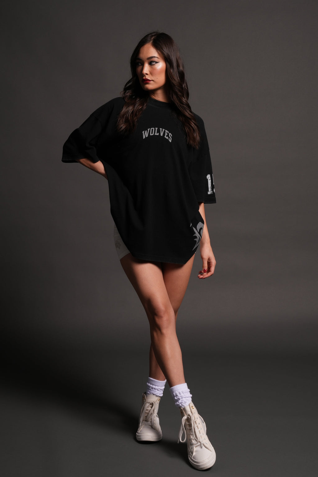 La Ca Frvr Premium Oversized Tee in Black — imagem 5