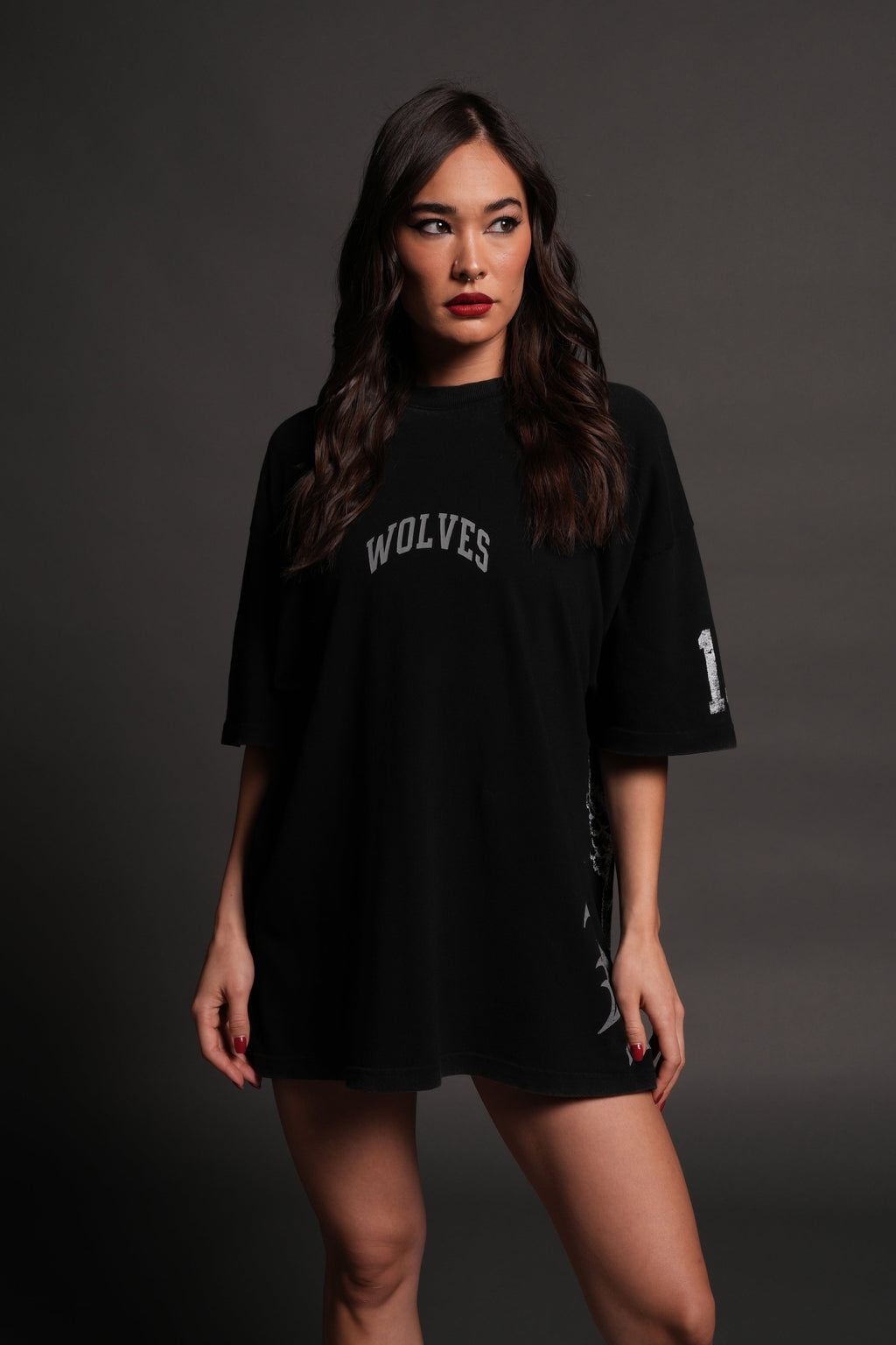 La Ca Frvr Premium Oversized Tee in Black — imagem 2