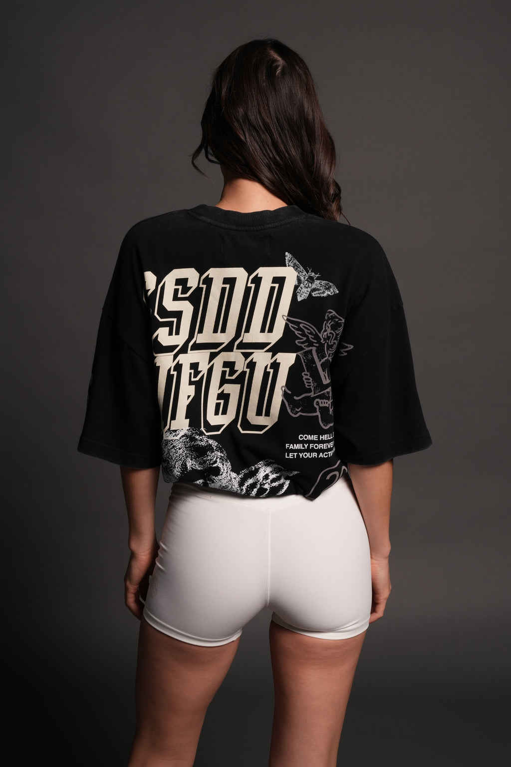 La Ca Frvr Premium Oversized Tee in Black — imagem 15