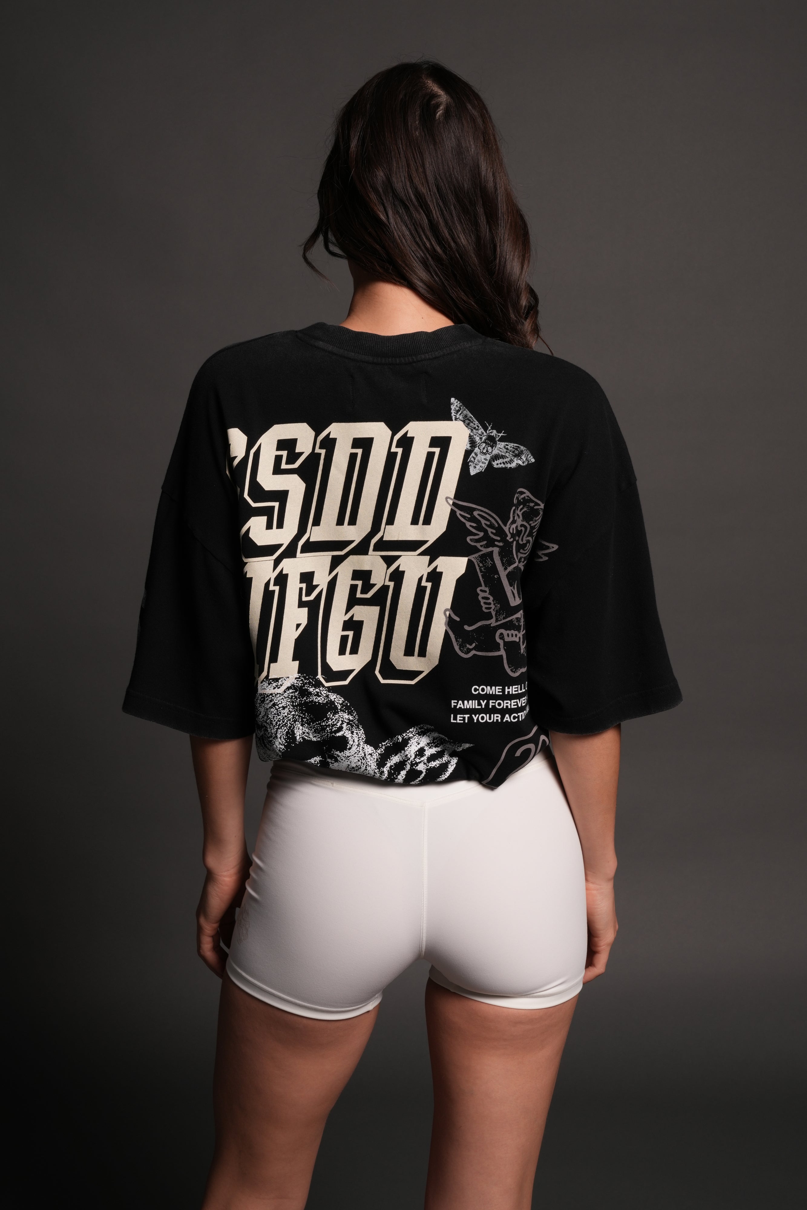 La Ca Frvr Premium Oversized Tee in Black — imagem 15