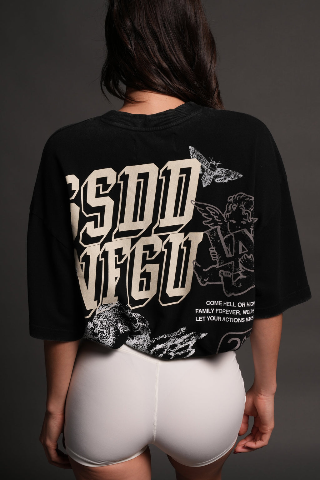 La Ca Frvr Premium Oversized Tee in Black — imagem 19