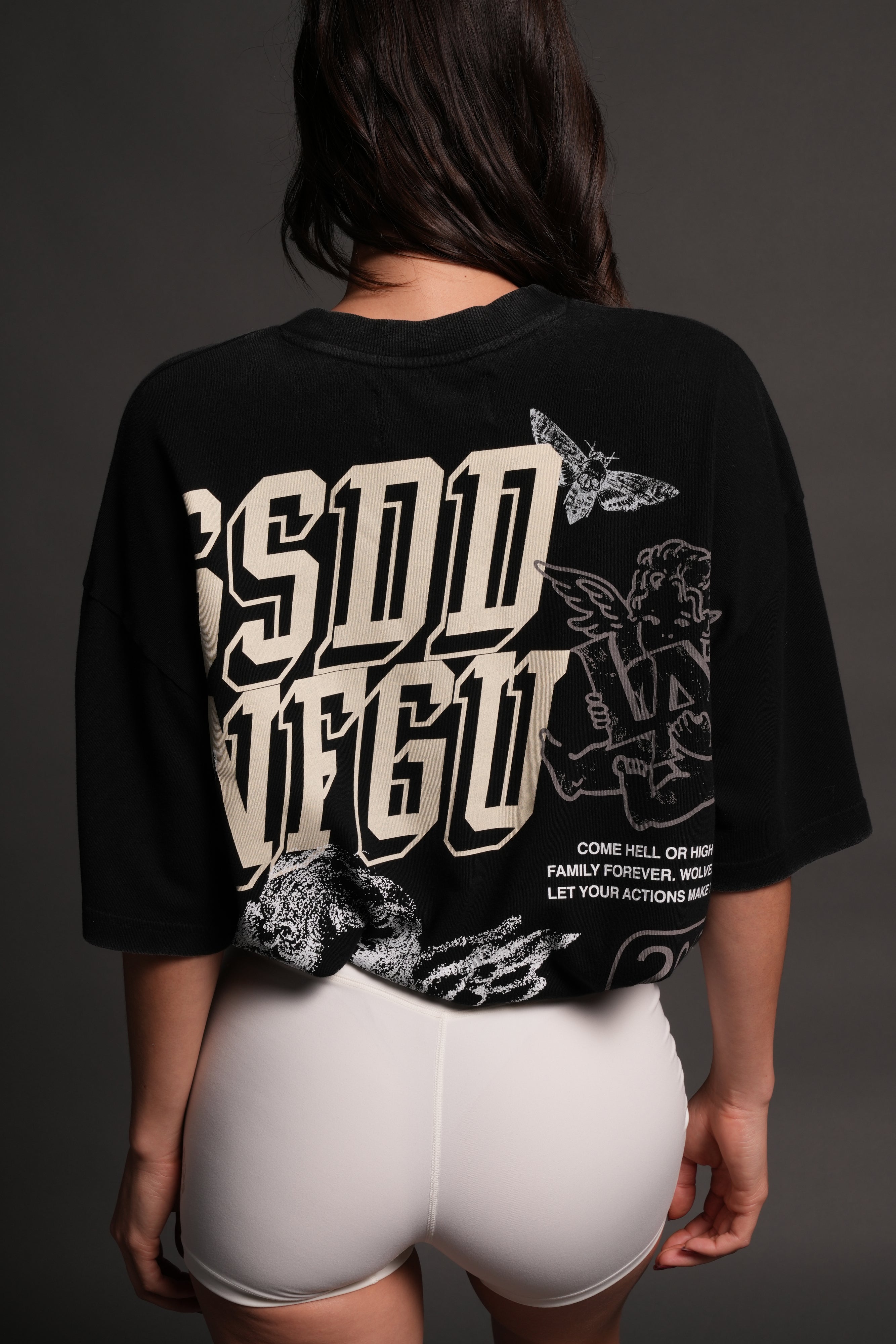 La Ca Frvr Premium Oversized Tee in Black — imagem 19