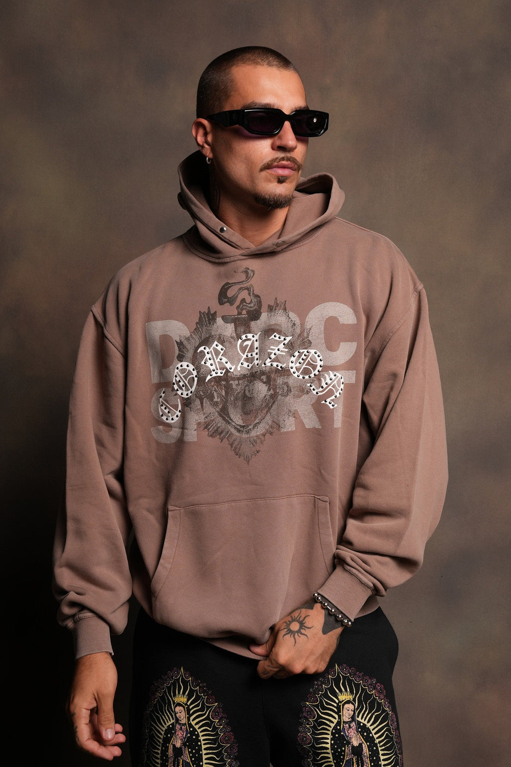 Ds Corazon Pierce Hoodie In Mojave Brown