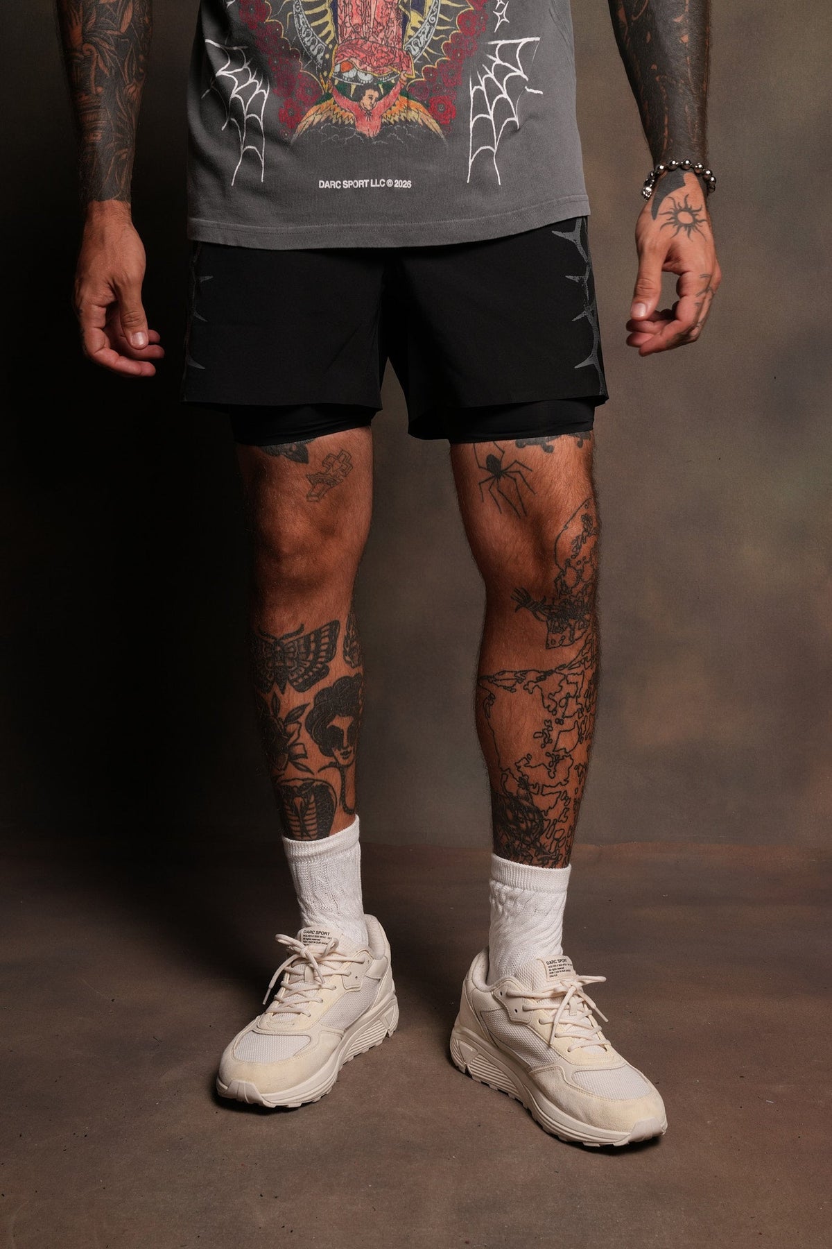 Thorn Corazon Compression Shorts In Black