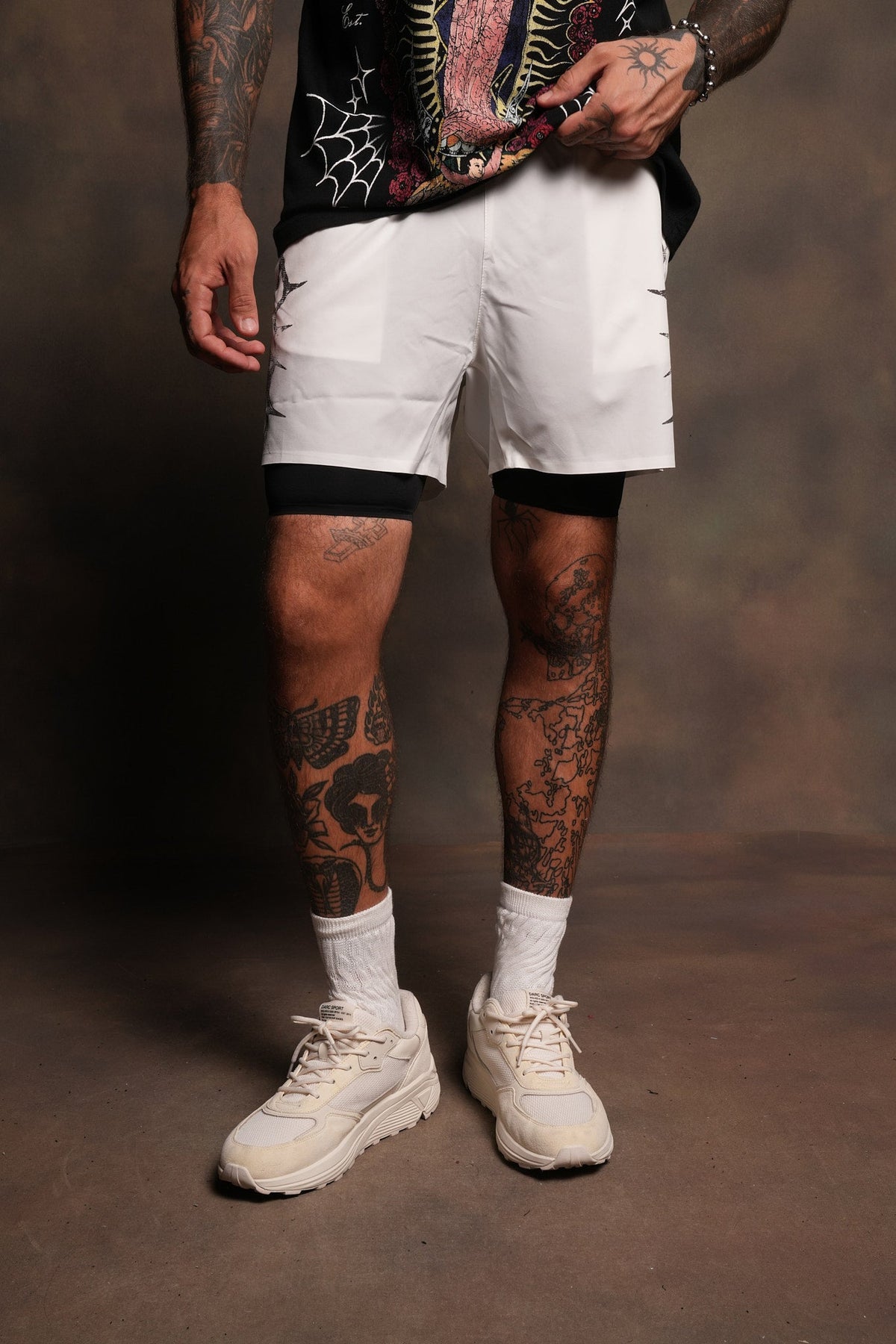 Thorn Corazon Compression Shorts In Cream