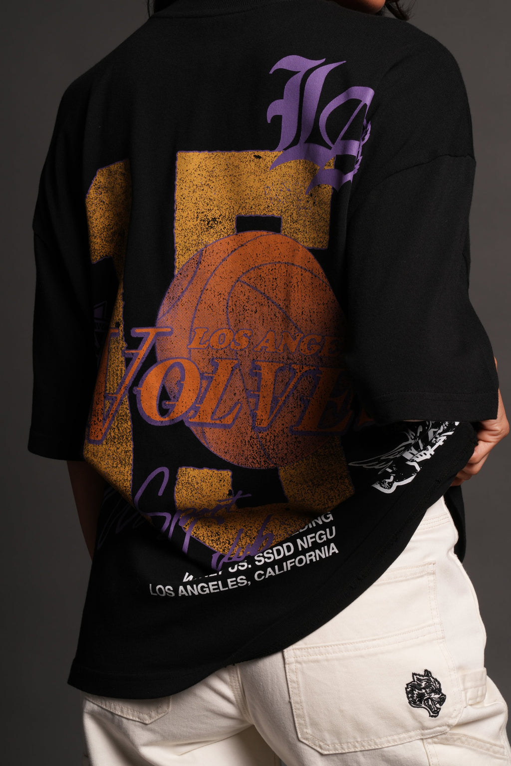 La Has Your Back Premium Oversized Tee in Black — imagem 14
