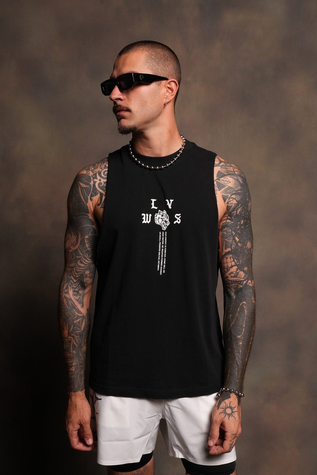 Dama De Las Rosas Tommy Muscle Tee In Black