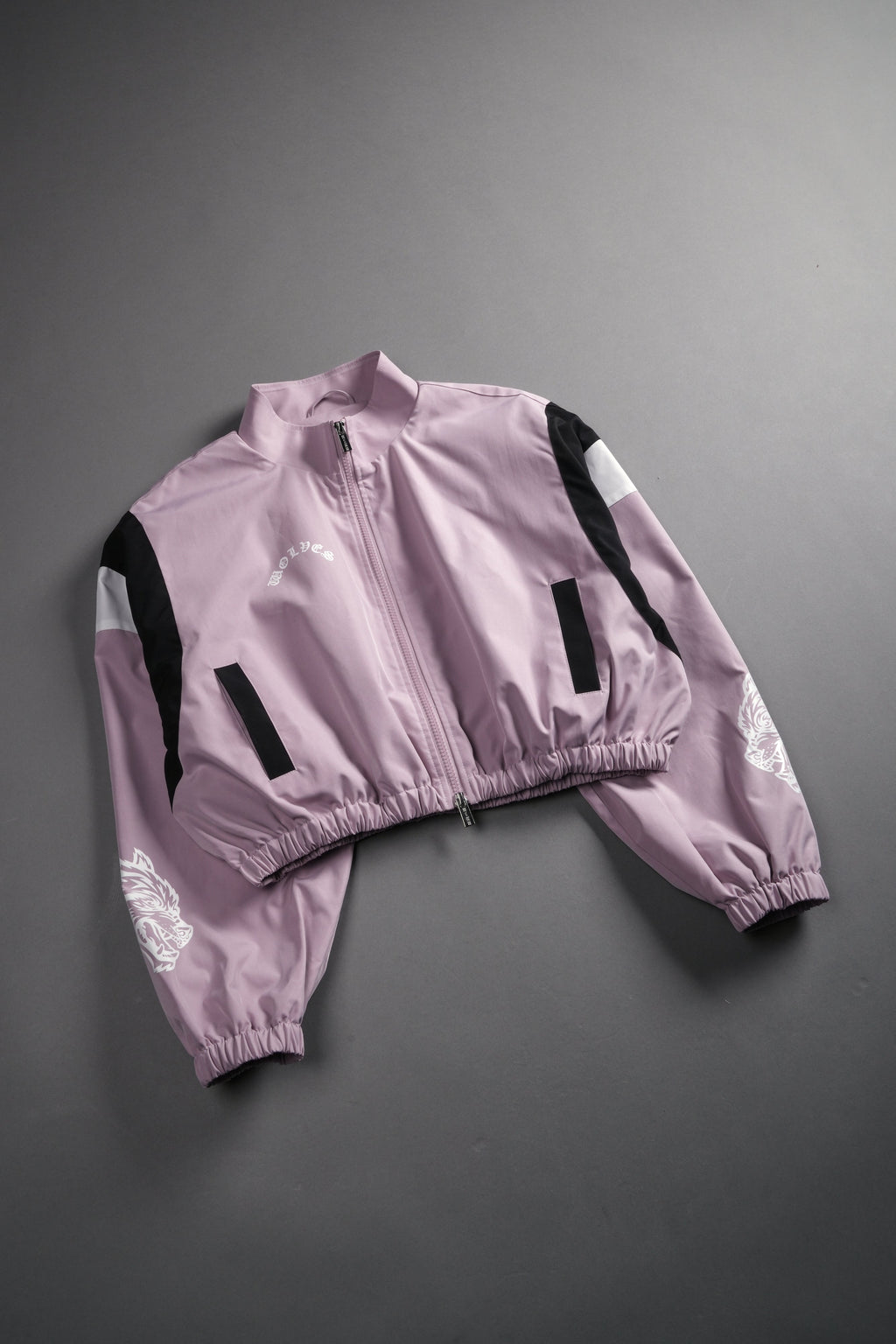 Death Becomes Her Nadia Track Jacket in Purple Smoke/Black/White — imagem 9
