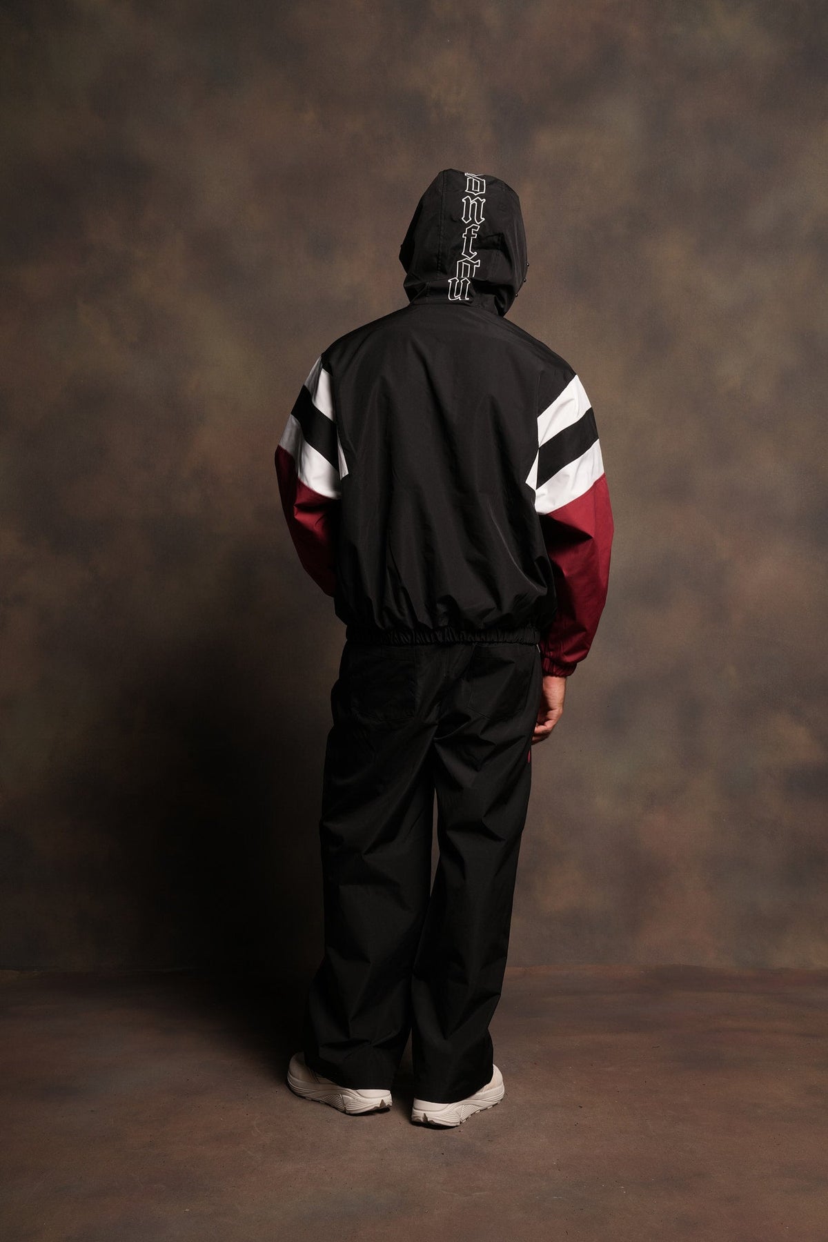 Lobo Chopper Brolic Track Pants In Black/Cherry Red