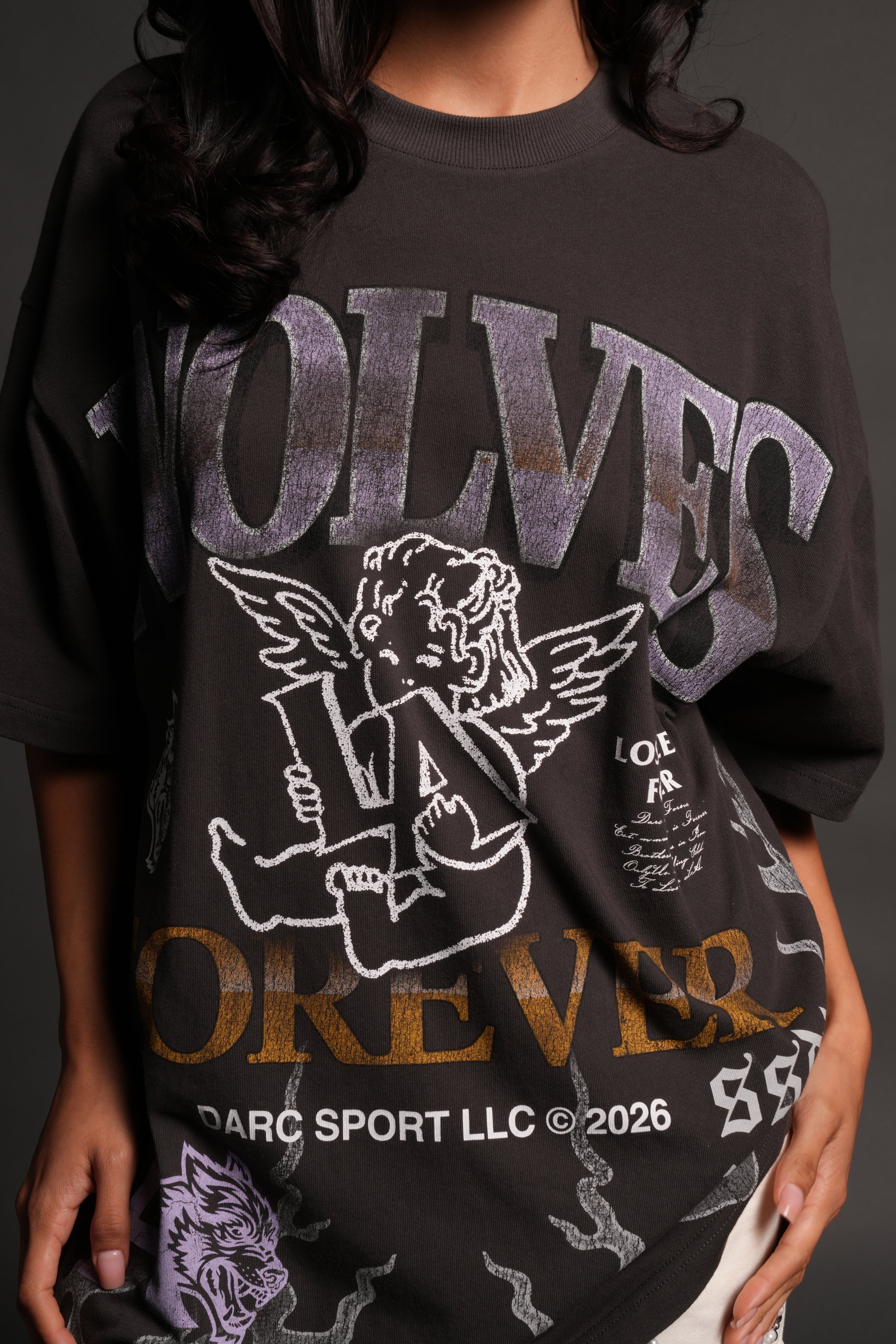 La Heritage Premium Oversized Tee in Wolf Gray — imagem 7