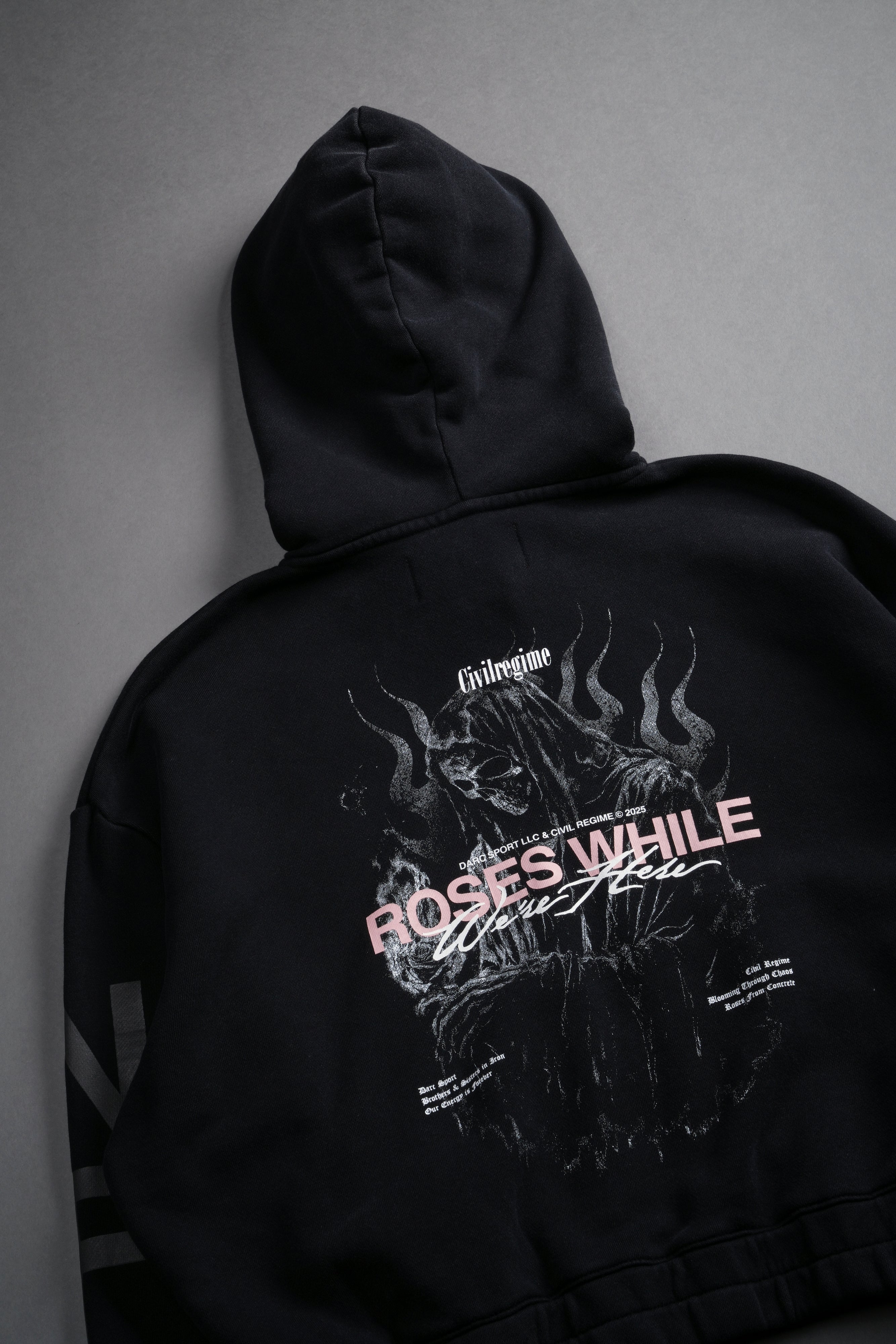 Life and Death "Chambers" (Cropped) Zip Hoodie in Black — imagem 8