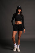 La Wolves V2 Ellie Sweat Shorts in Black - imagem 1