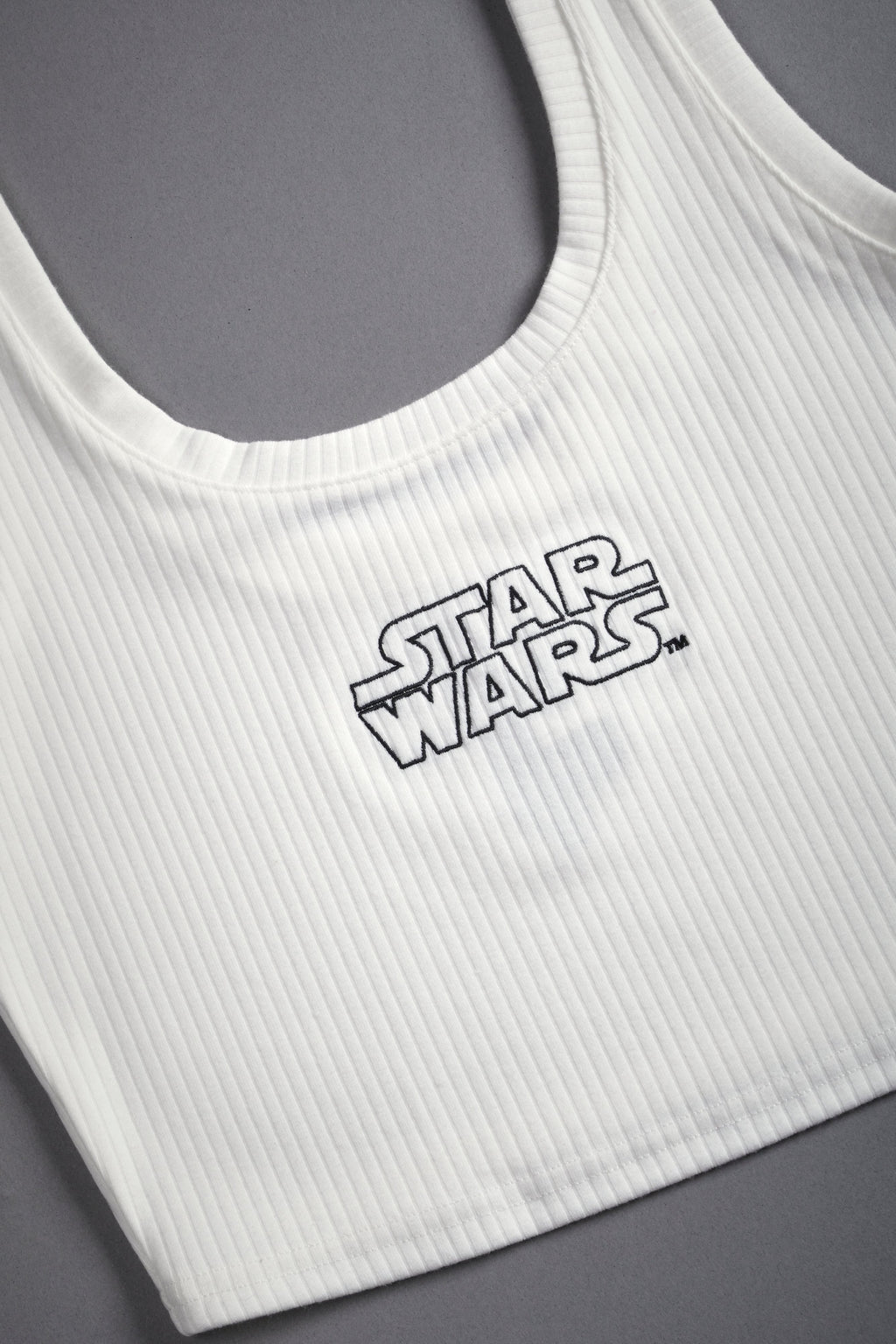 Star Wars She Classic Ribbed Tank in Cream — imagem 7