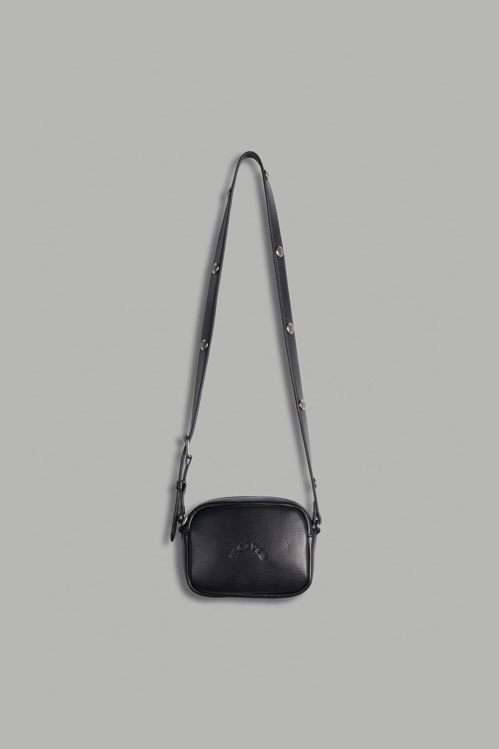 Wolves Chopper Blade Leather Side Bag in Black — imagem 1