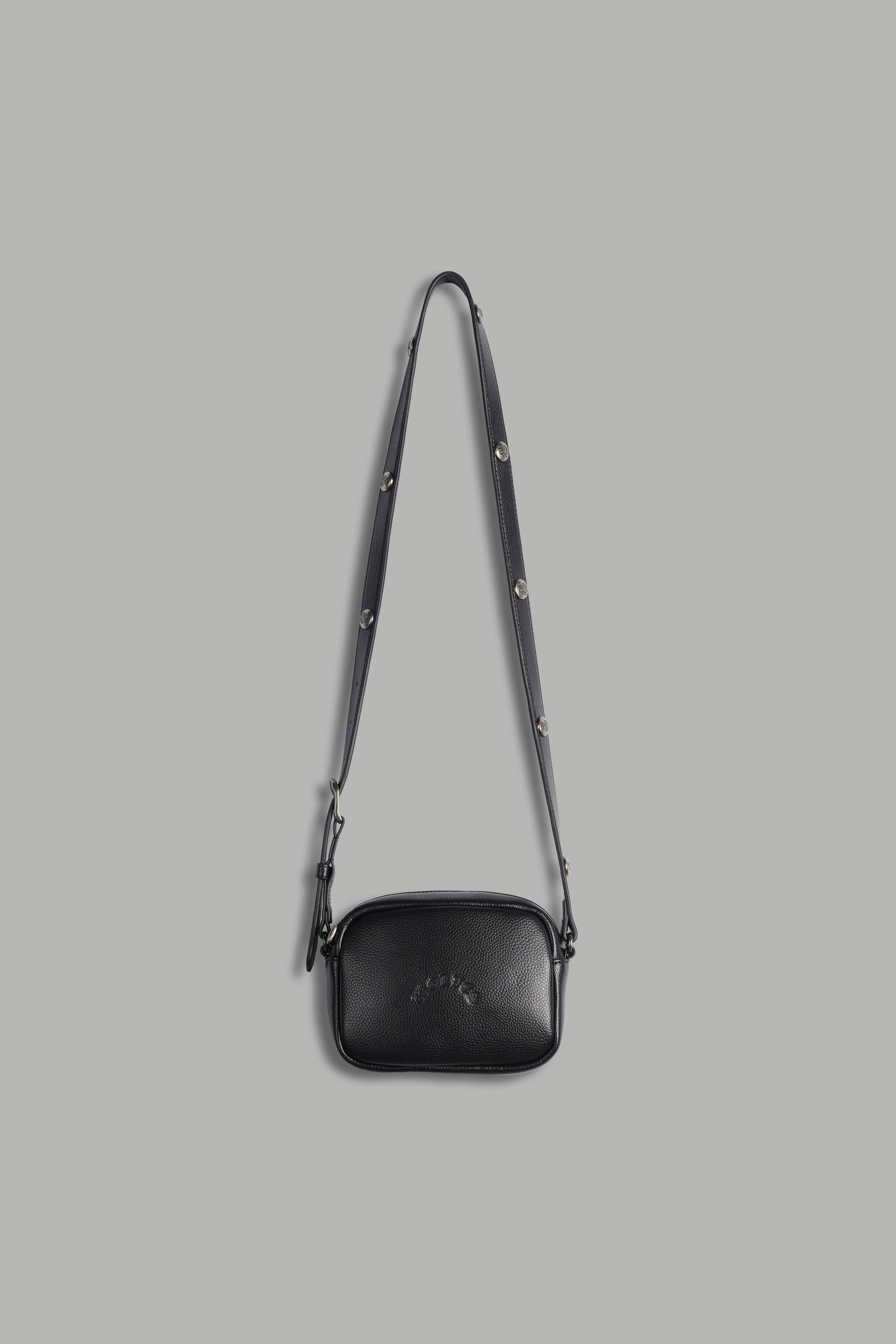 Wolves Chopper Blade Leather Side Bag in Black — imagem 1