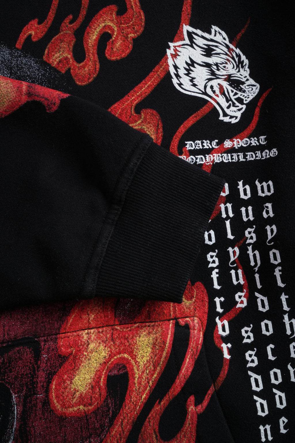 Wolves Club Oni Inferno Pierce Hoodie in Black — imagem 12