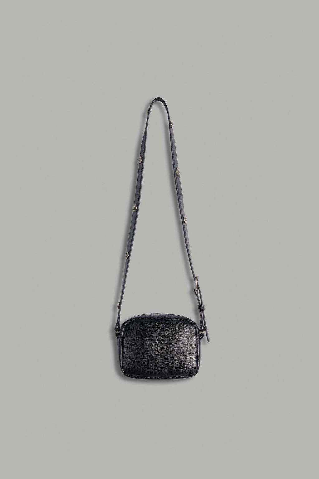 Wolves Chopper Blade Leather Side Bag in Black — imagem 2