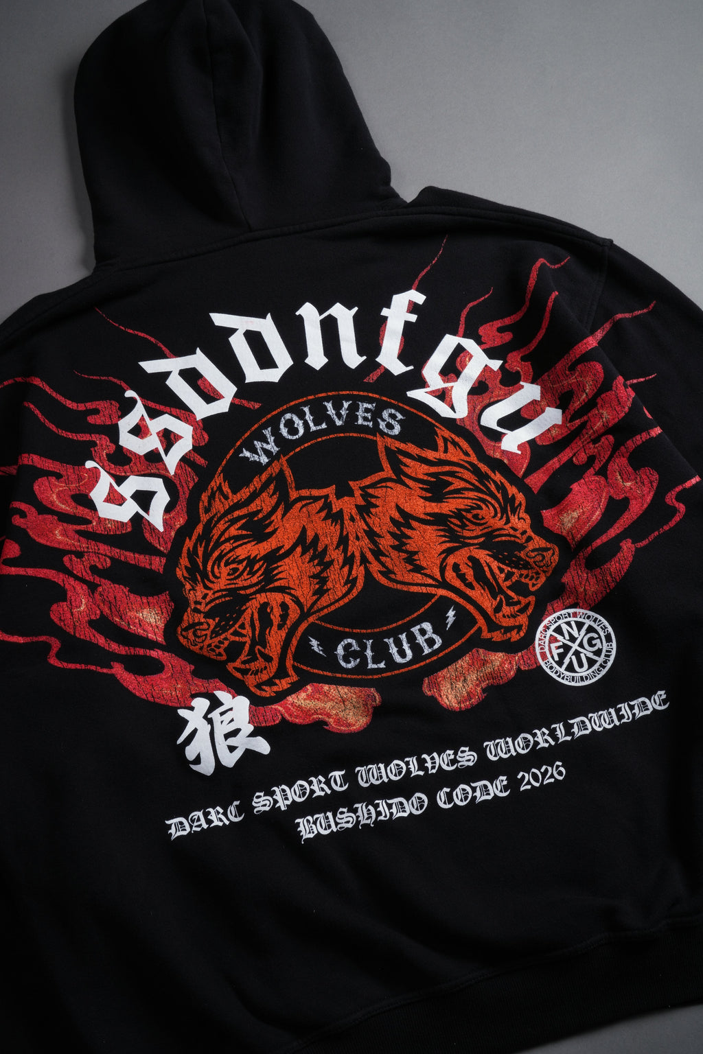 Wolves Club Oni Inferno Pierce Hoodie in Black — imagem 15