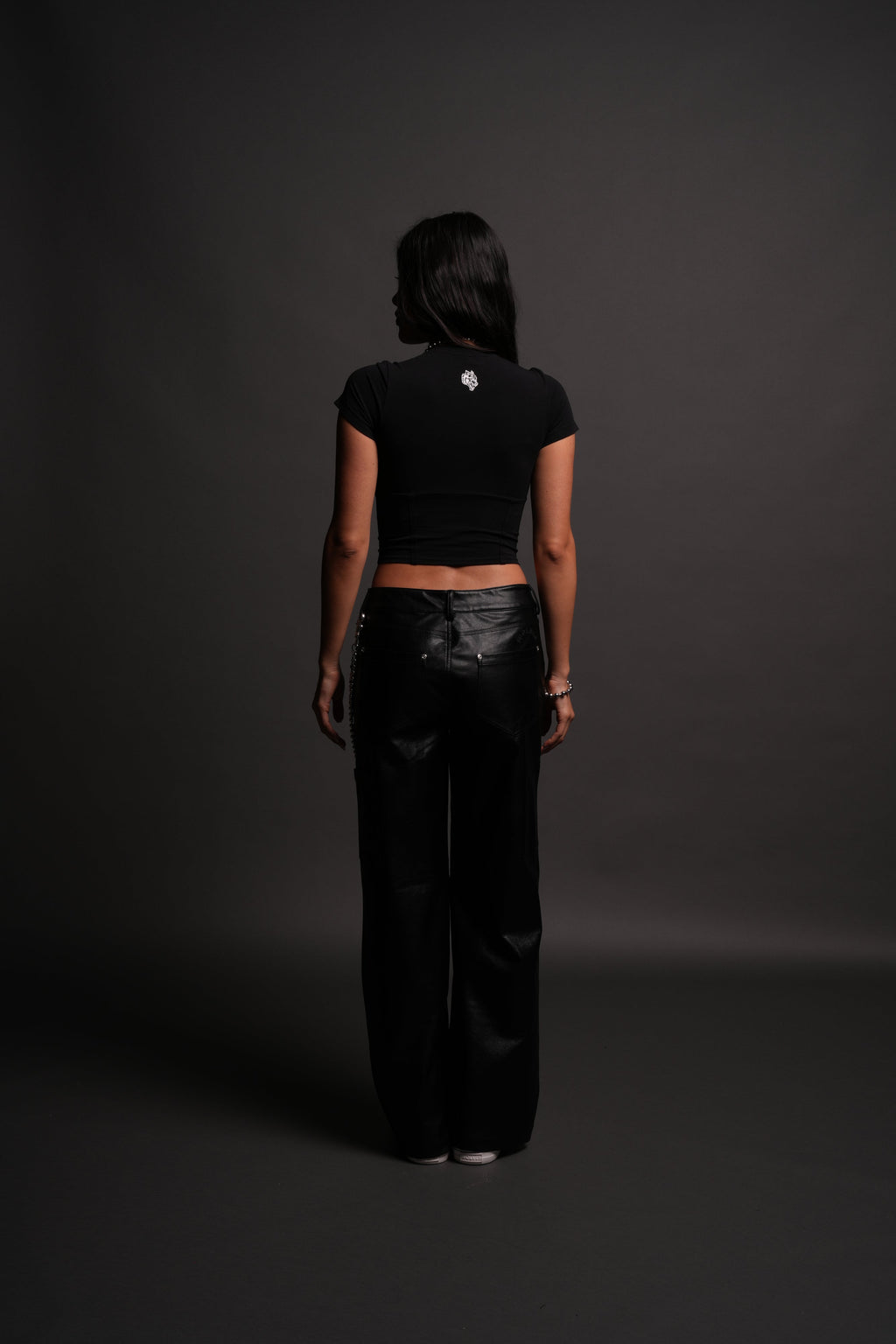 Chopper Wolf Salem Corset Tee in Black — imagem 6