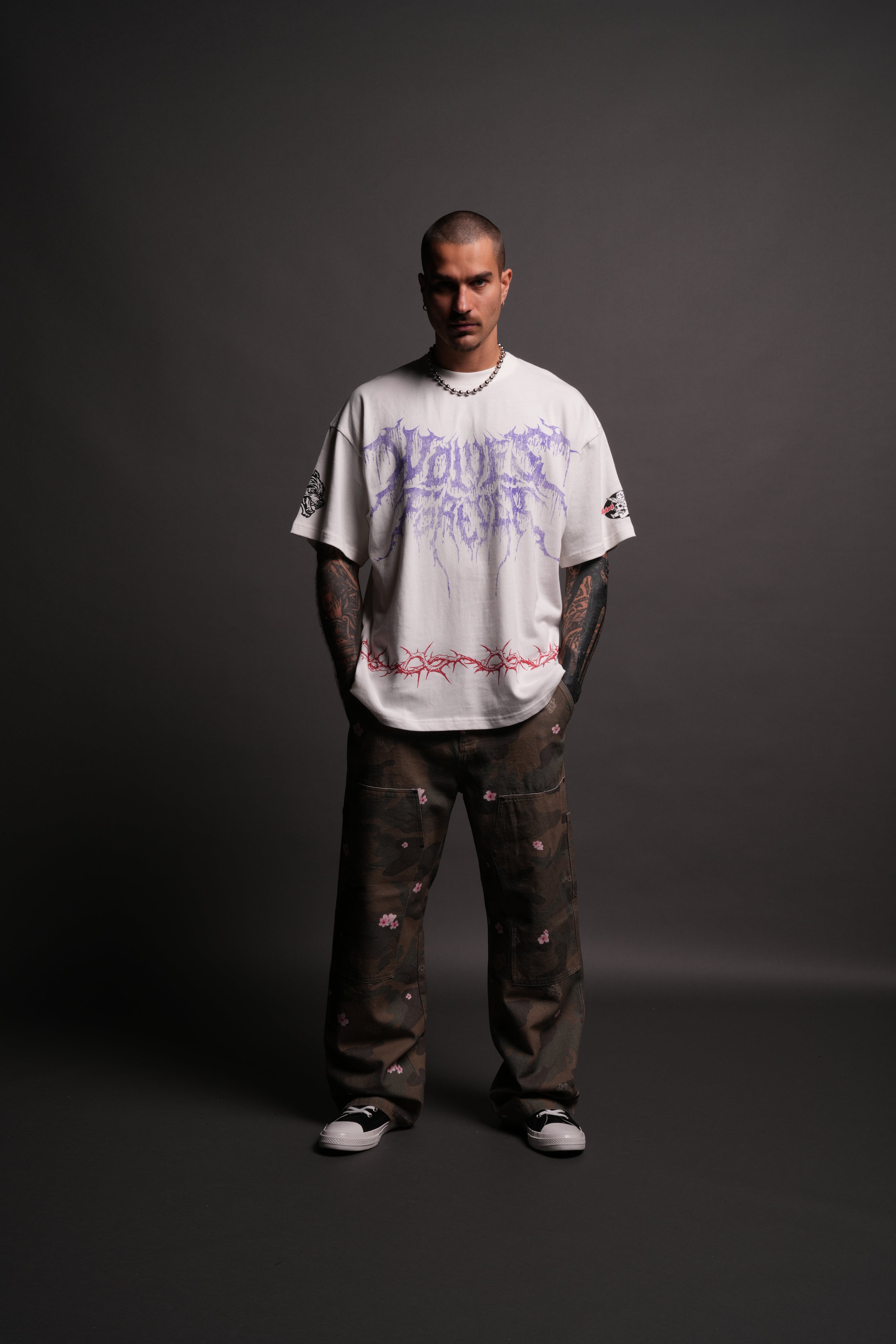 Drip Hesh "Premium" Oversized Tee in Cream — imagem 5