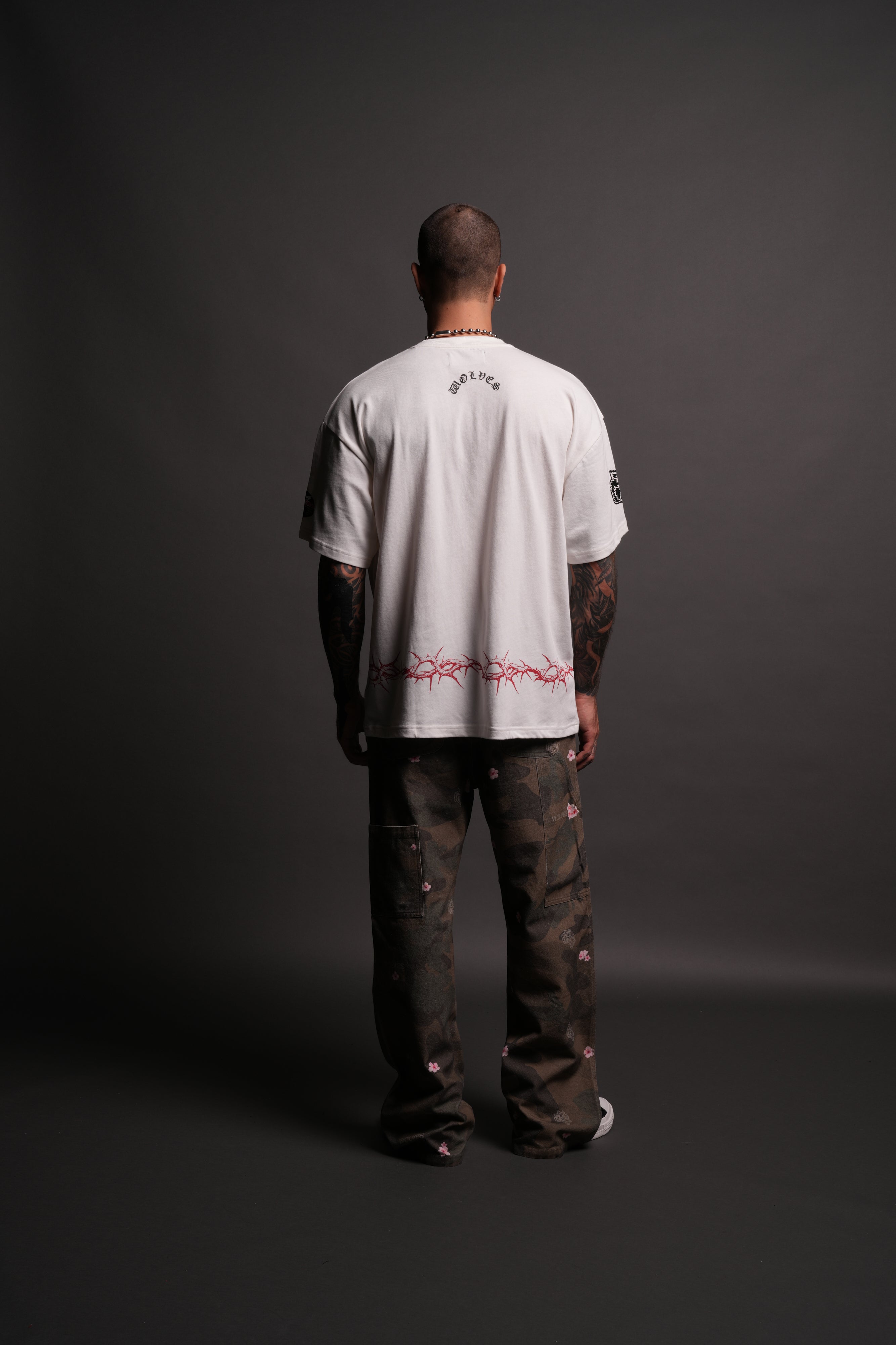Drip Hesh "Premium" Oversized Tee in Cream — imagem 6