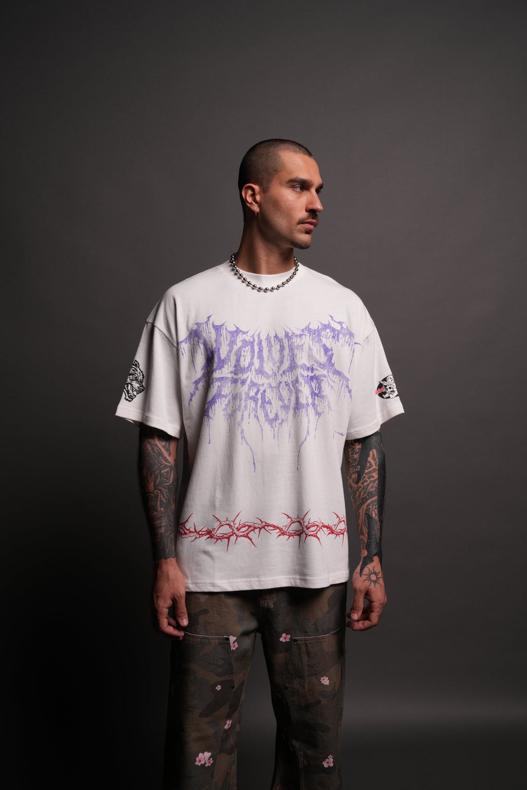 Drip Hesh "Premium" Oversized Tee in Cream — imagem 4