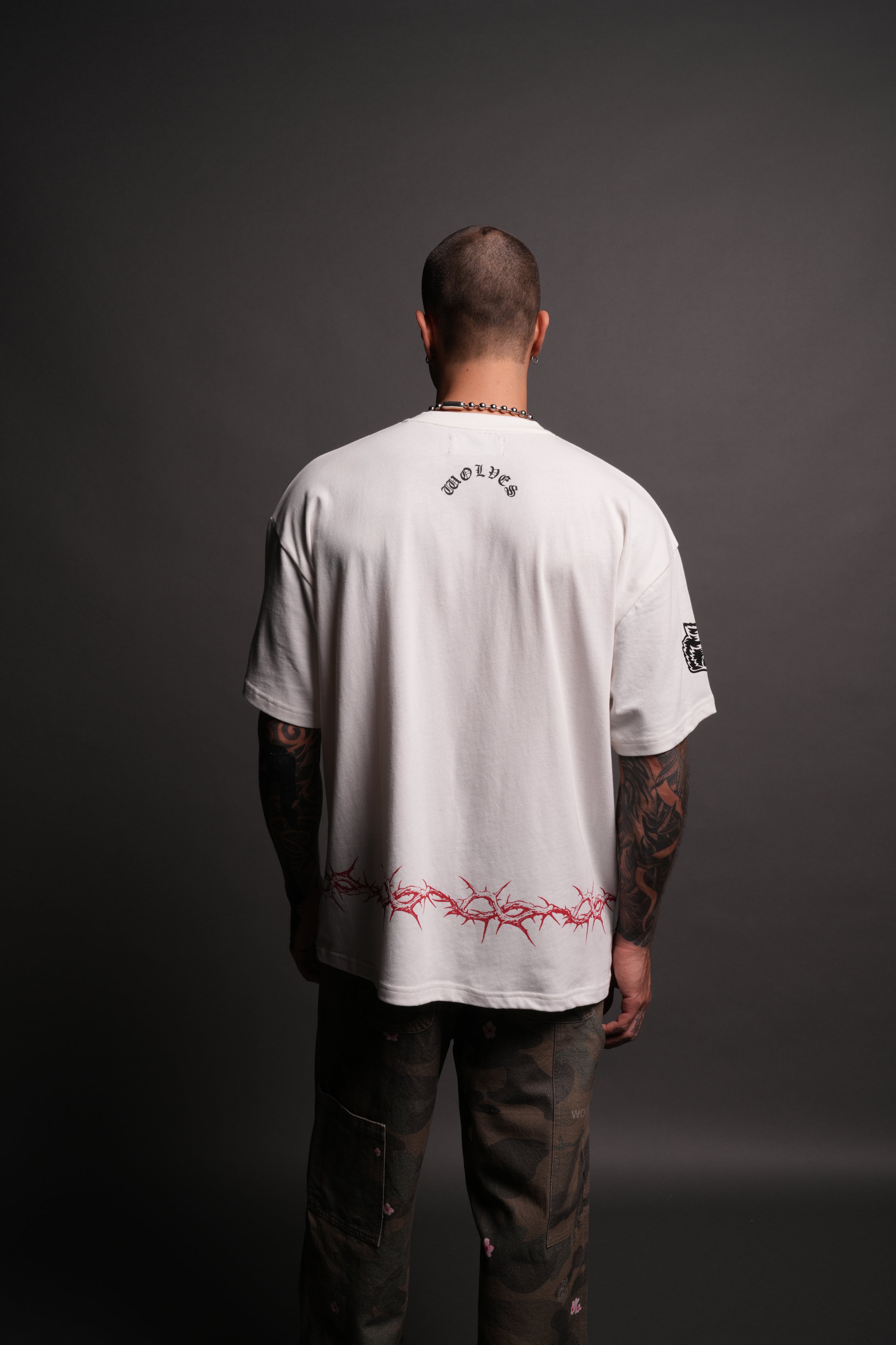Drip Hesh "Premium" Oversized Tee in Cream — imagem 2