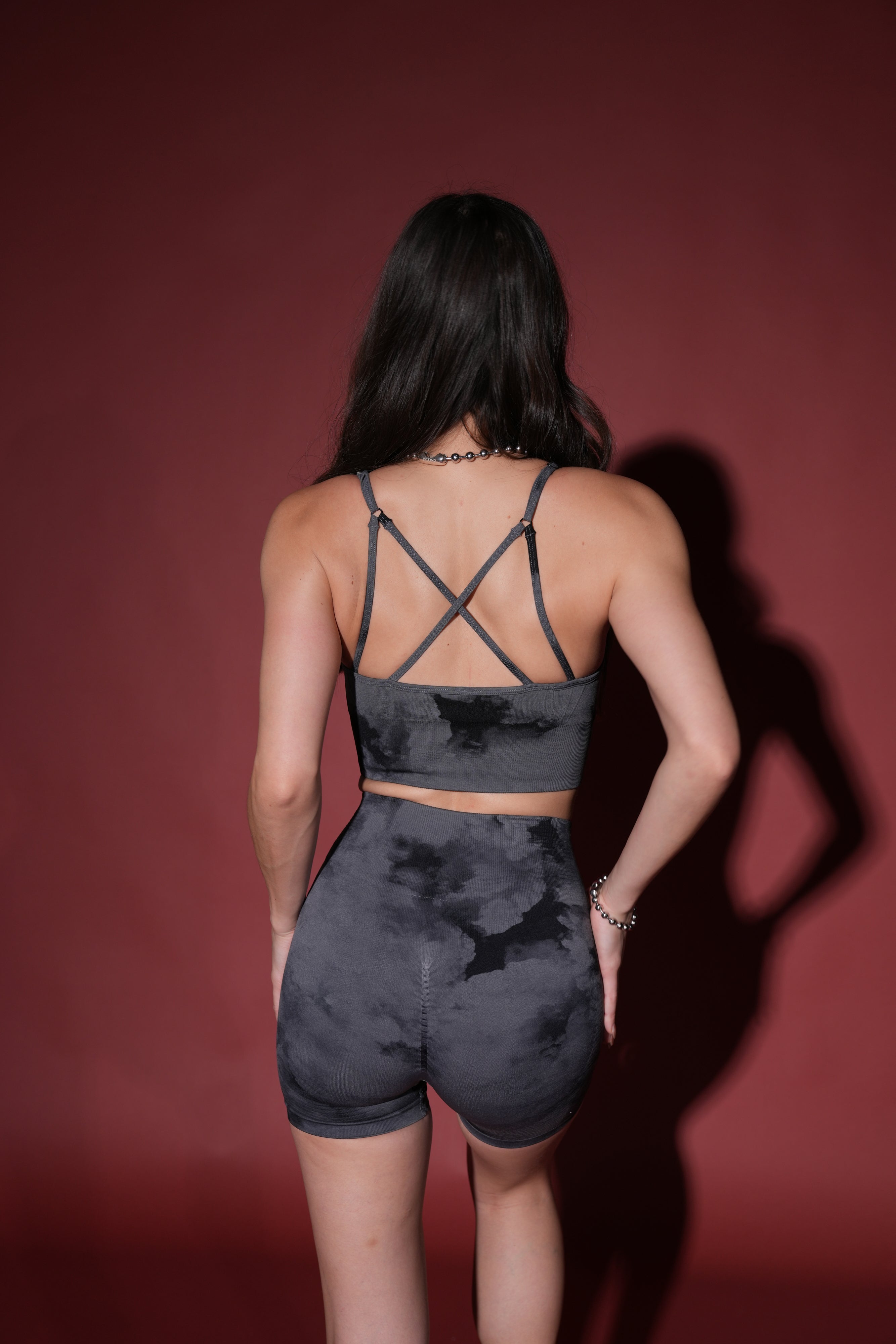 Single "Everson Seamless" Huxley Bra in Black Ghost Clouds — imagem 9