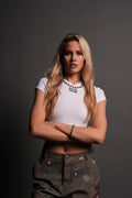 Darc Letter "Kara" Tee in White — imagem 1