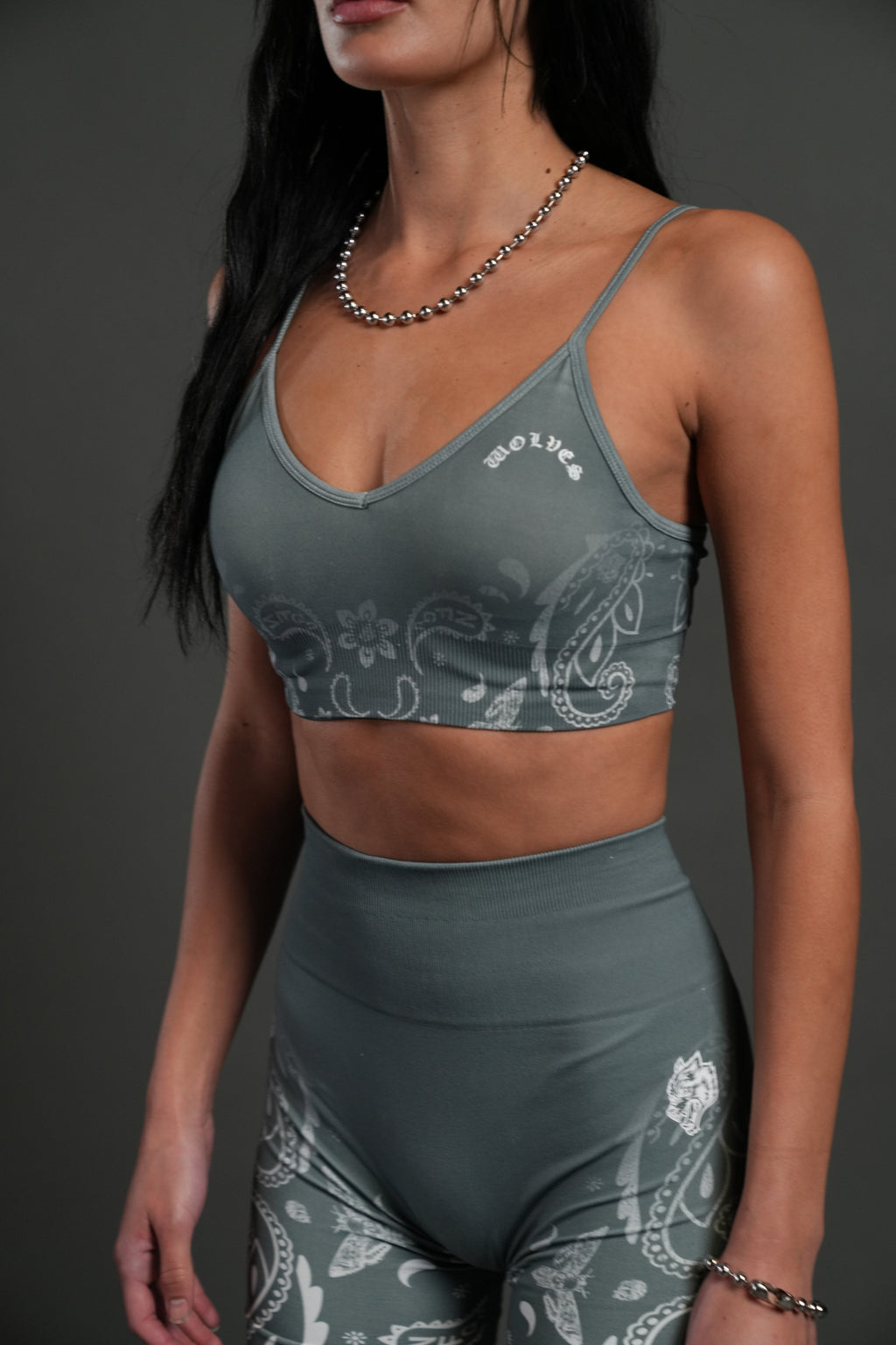 Faded Paisley "Maya" Soft Seamless Bra in Greek Stone — imagem 5