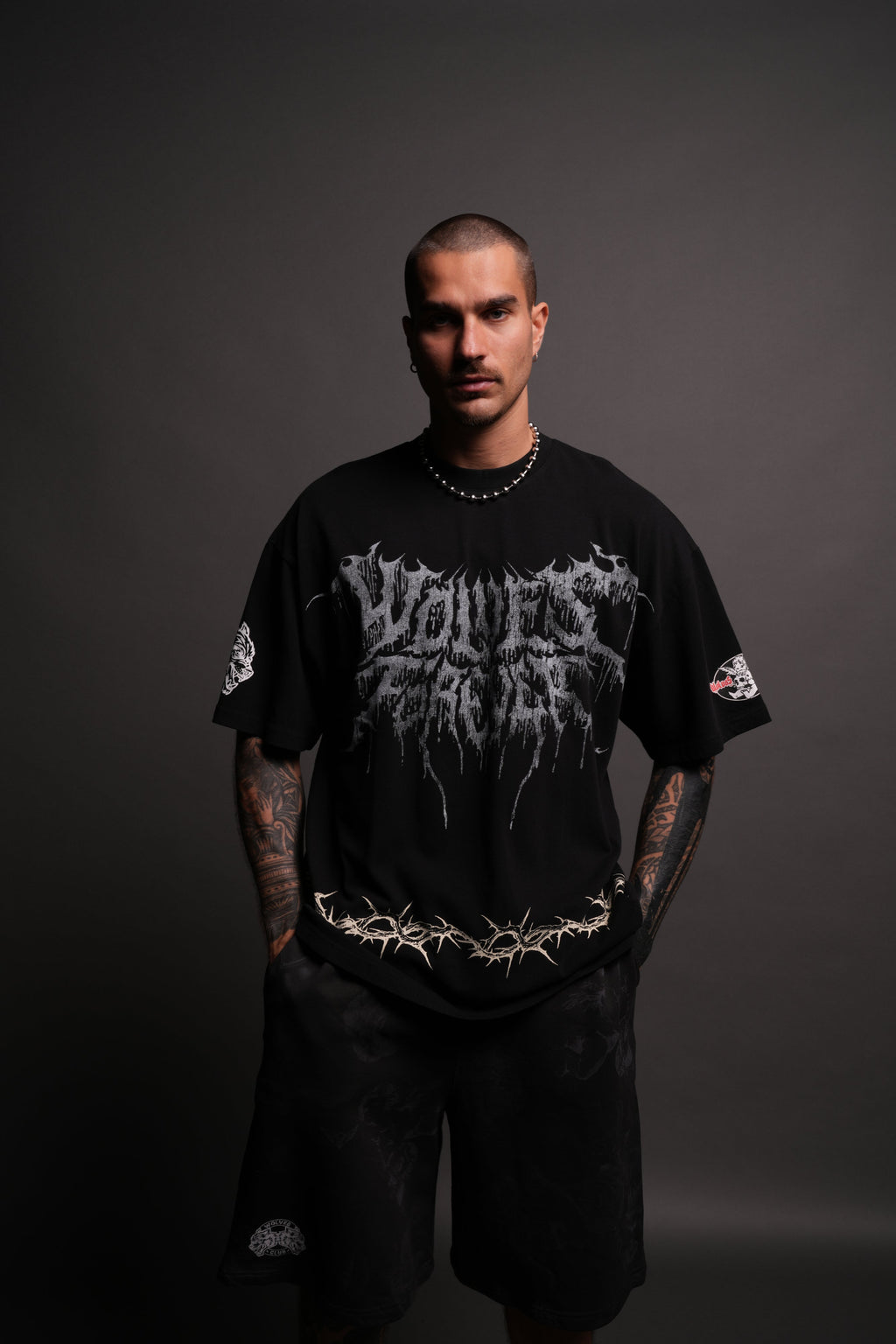 Drip Hesh "Premium" Oversized Tee in Black/White — imagem 4