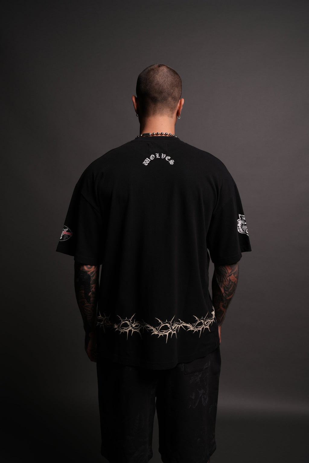Drip Hesh "Premium" Oversized Tee in Black/White — imagem 2