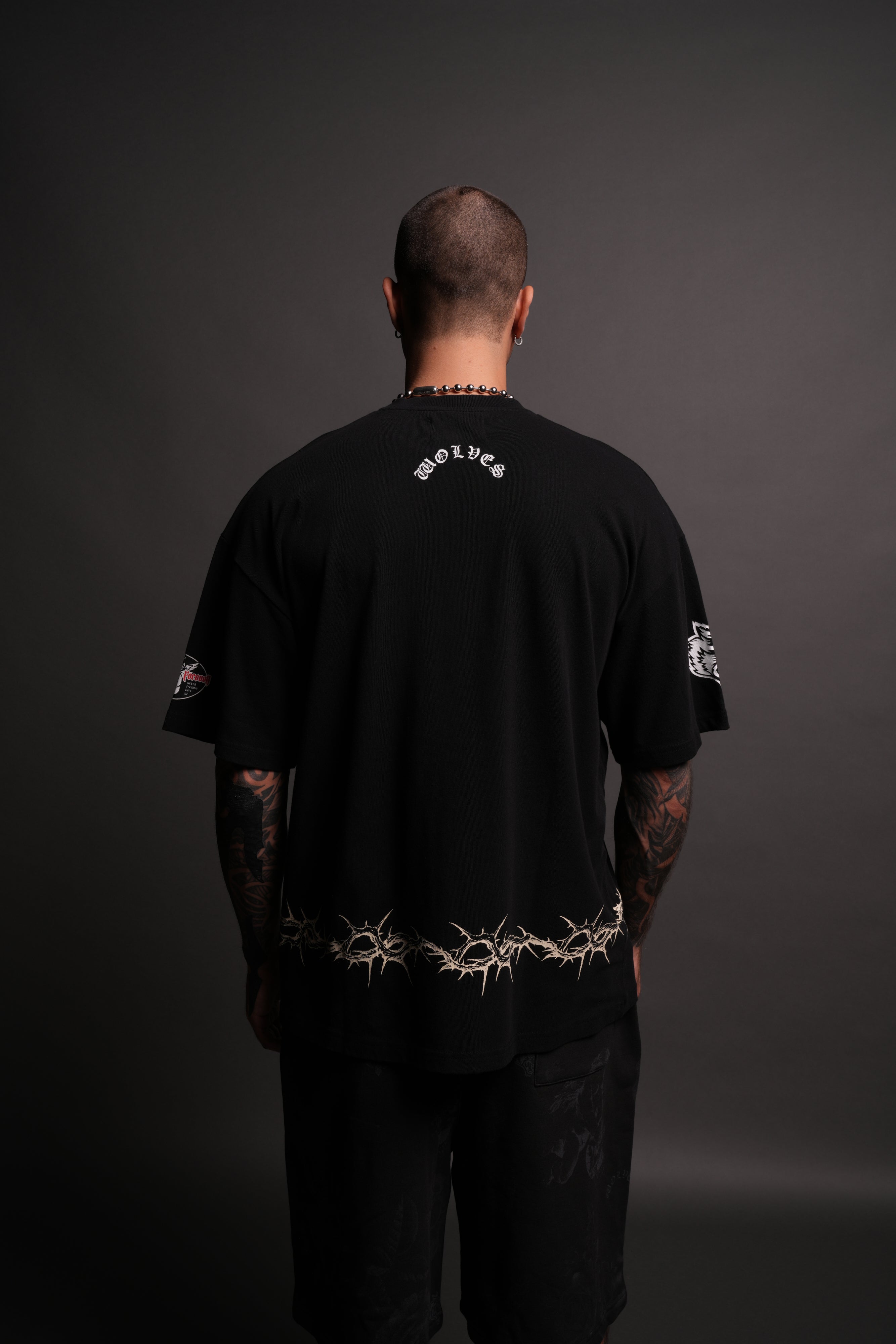 Drip Hesh "Premium" Oversized Tee in Black/White — imagem 2