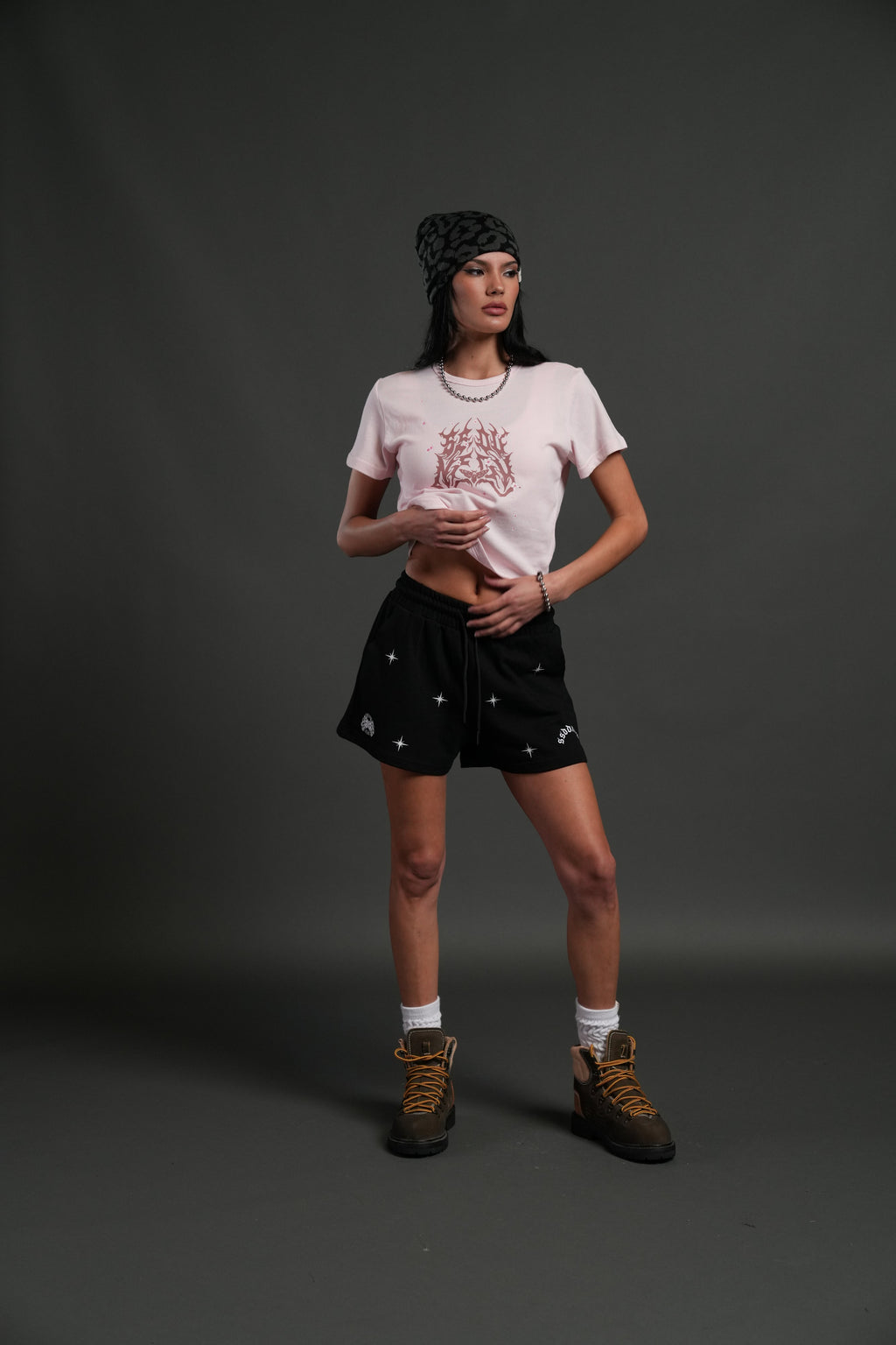 SSDDNFGU Metal "Timeless" Tee in Blush Pink — imagem 3