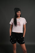 SSDDNFGU Metal "Timeless" Tee in Blush Pink — imagem 1