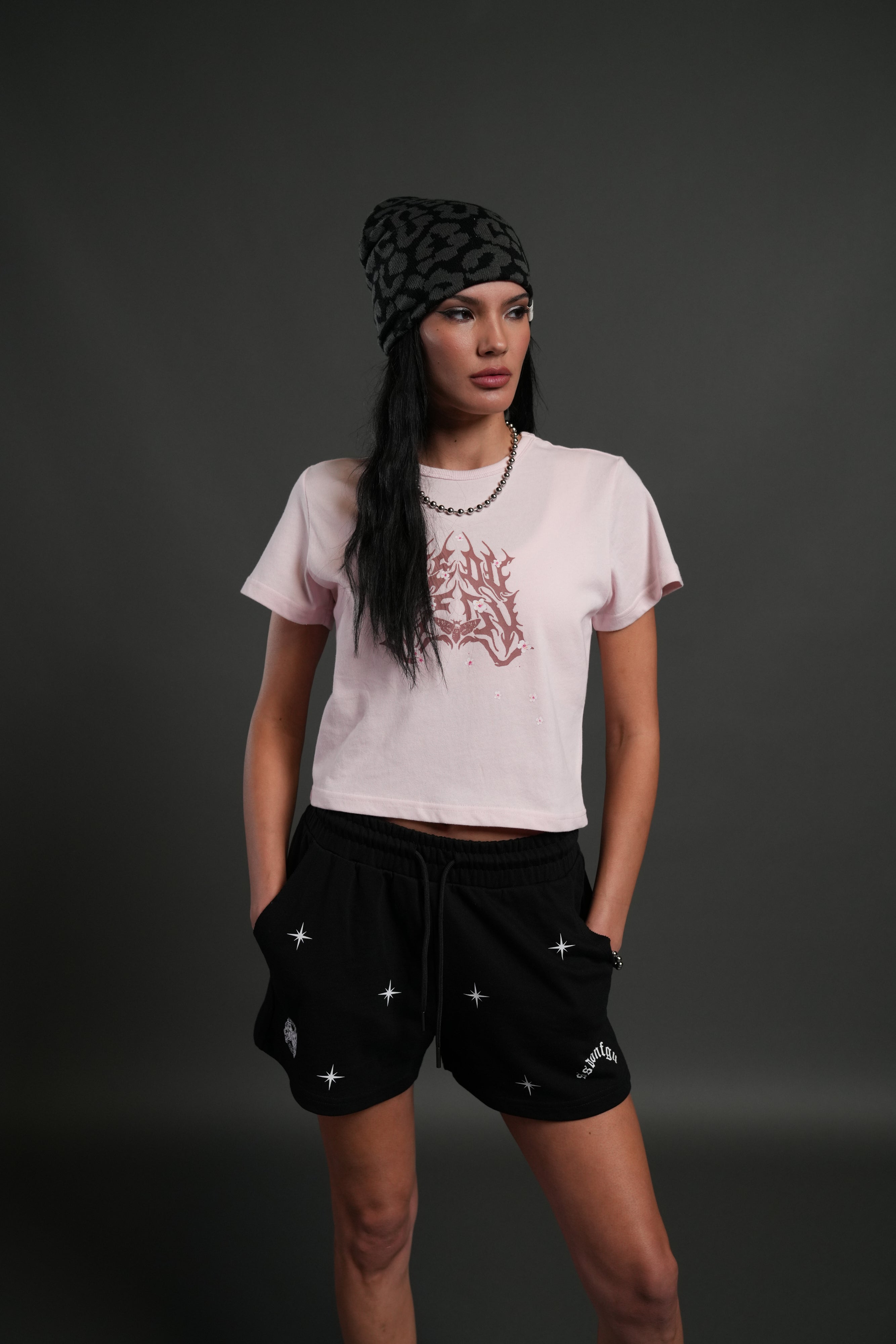 SSDDNFGU Metal "Timeless" Tee in Blush Pink — imagem 1